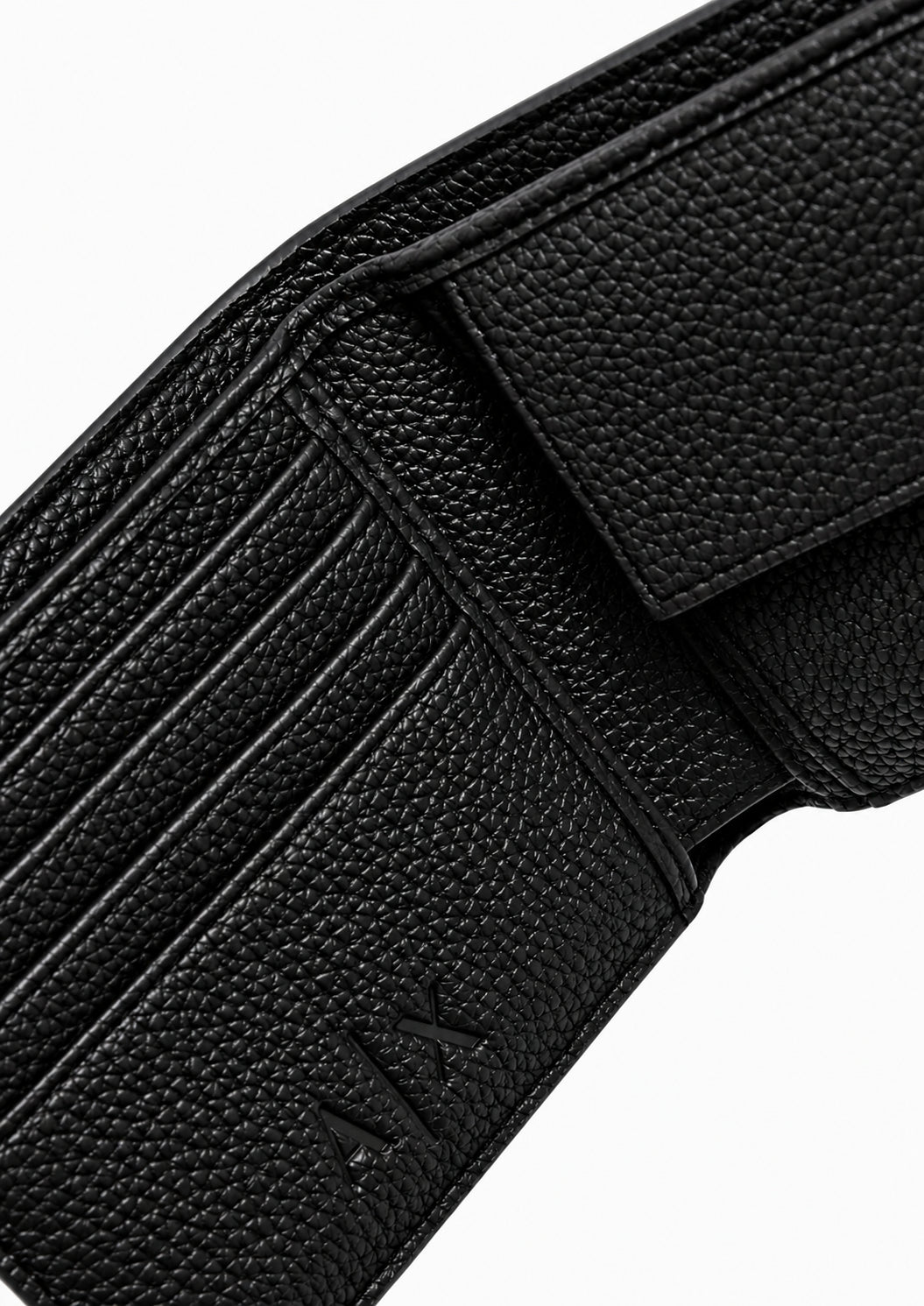Portafoglio bifold texturizzato con logo e portamonete Nero XM000167 AF26663 UC001 ARMANI EXCHANGE