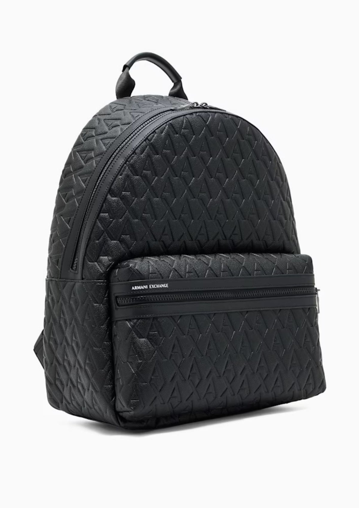 Zaino con motivo in rilievo e tasca frontale con zip Nero XM000237 AF12133 UC001 ARMANI EXCHANGE