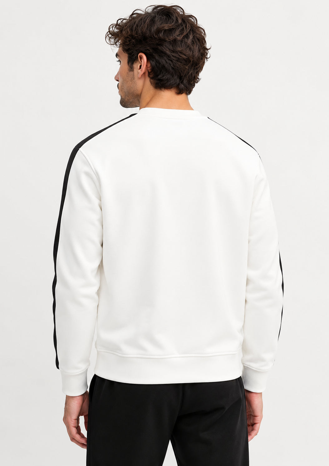 Felpa con logo girocollo in misto cotone Bianca XM001296 AF10818 U0009 ARMANI EXCHANGE