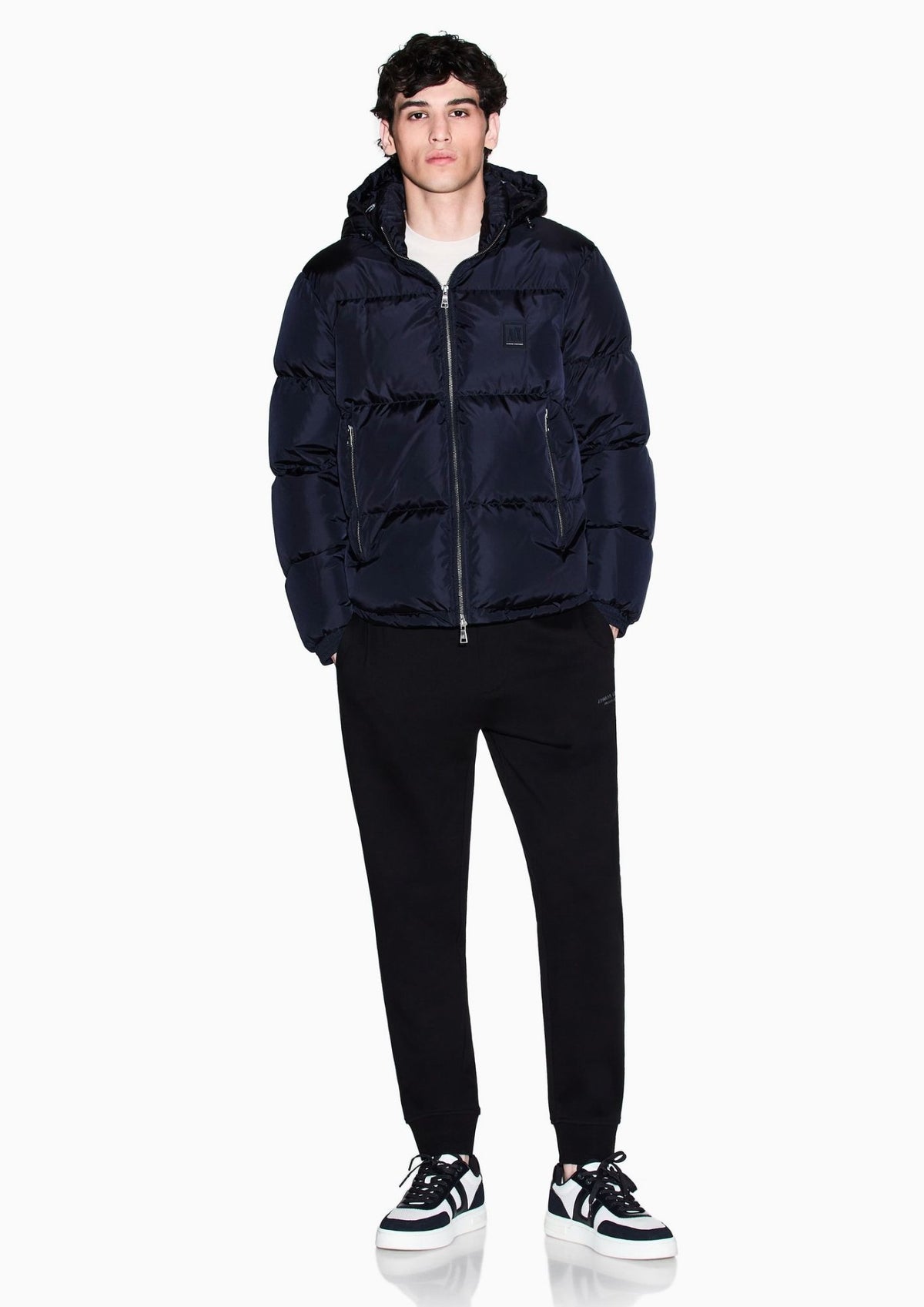 Pantaloni regular fit in cotone french terry Neri XM001299 AF20934 UC001 ARMANI EXCHANGE