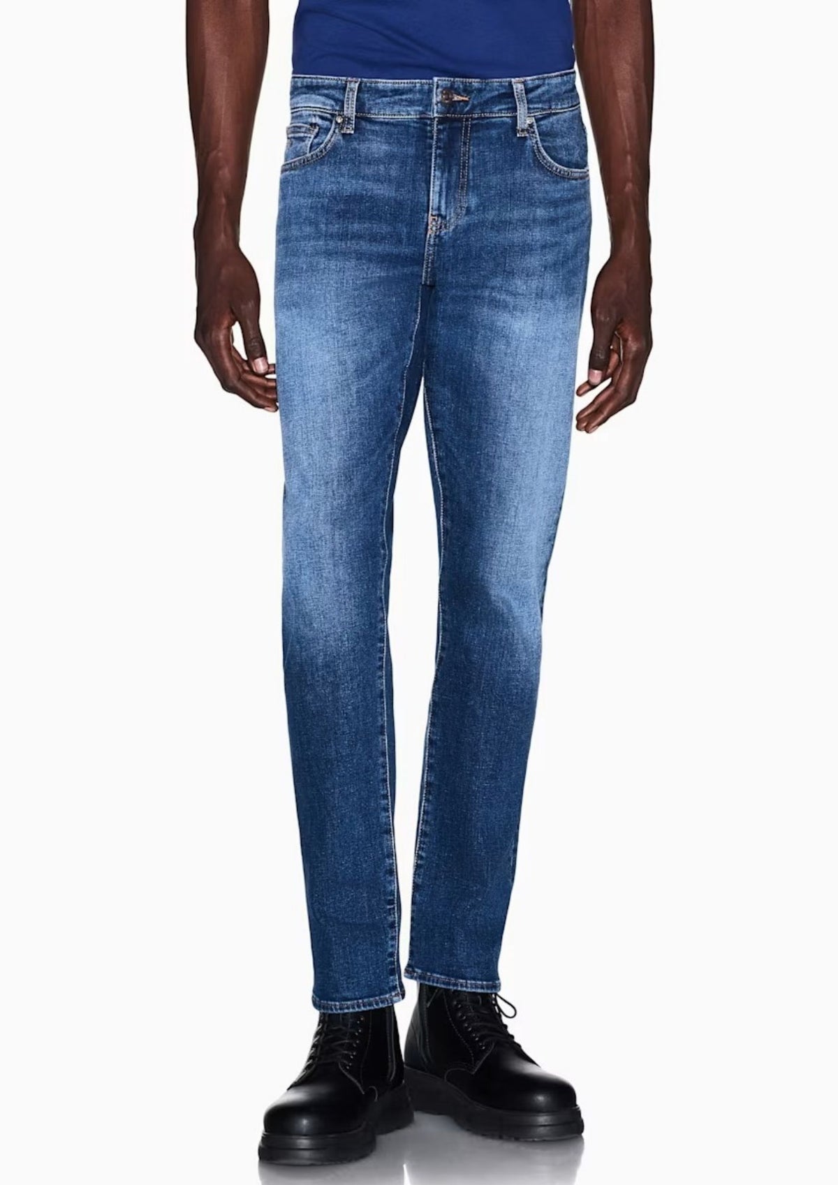 Pantalone cinque tasche Skinny in denim di cotone stretch Dark Blu Denim XM001512 AF25551 MB010 ARMANI EXCHANGE