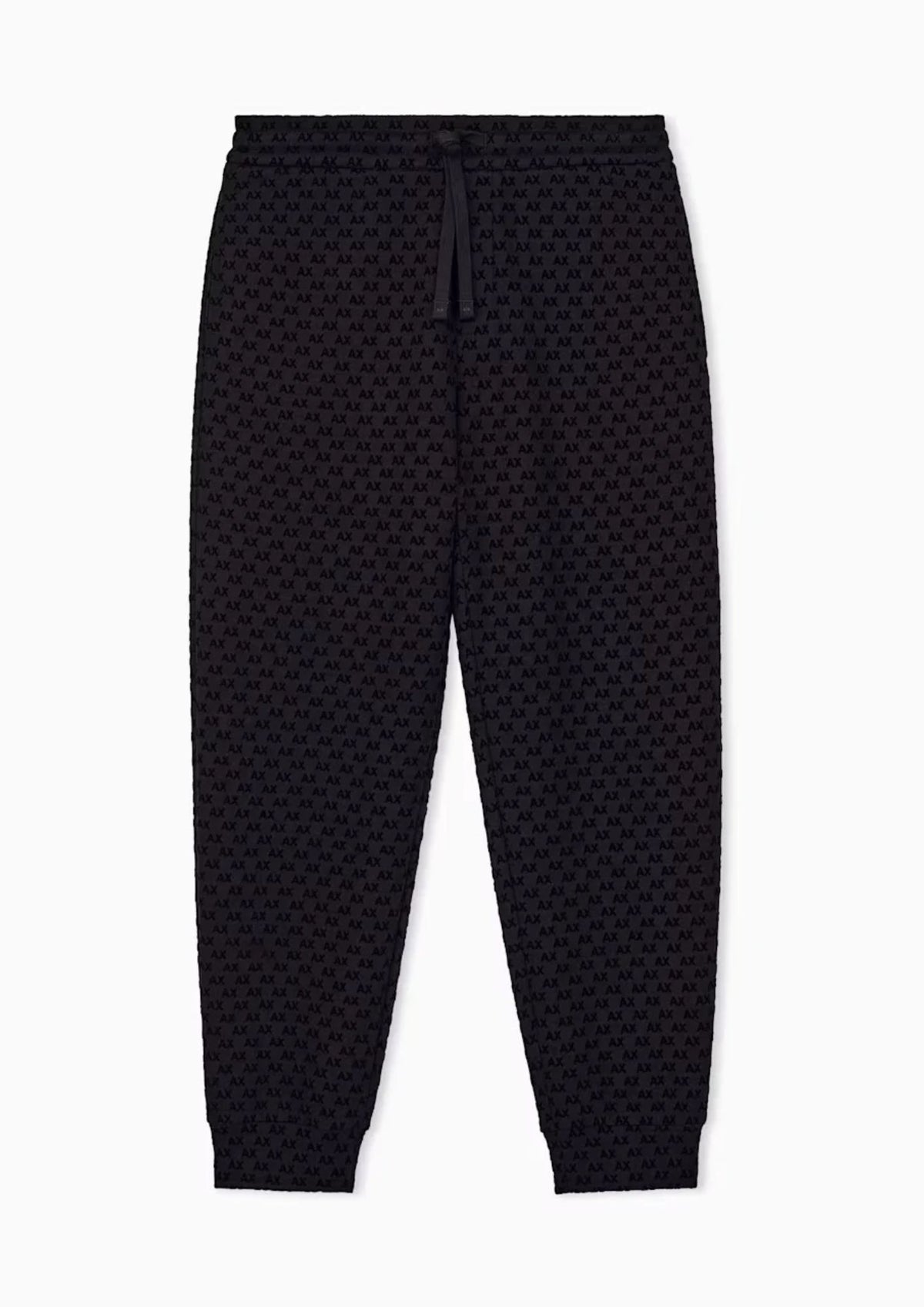 Pantaloni joggers in jersey con logo all over Nero XM002904 AF10818 UC001 ARMANI EXCHANGE