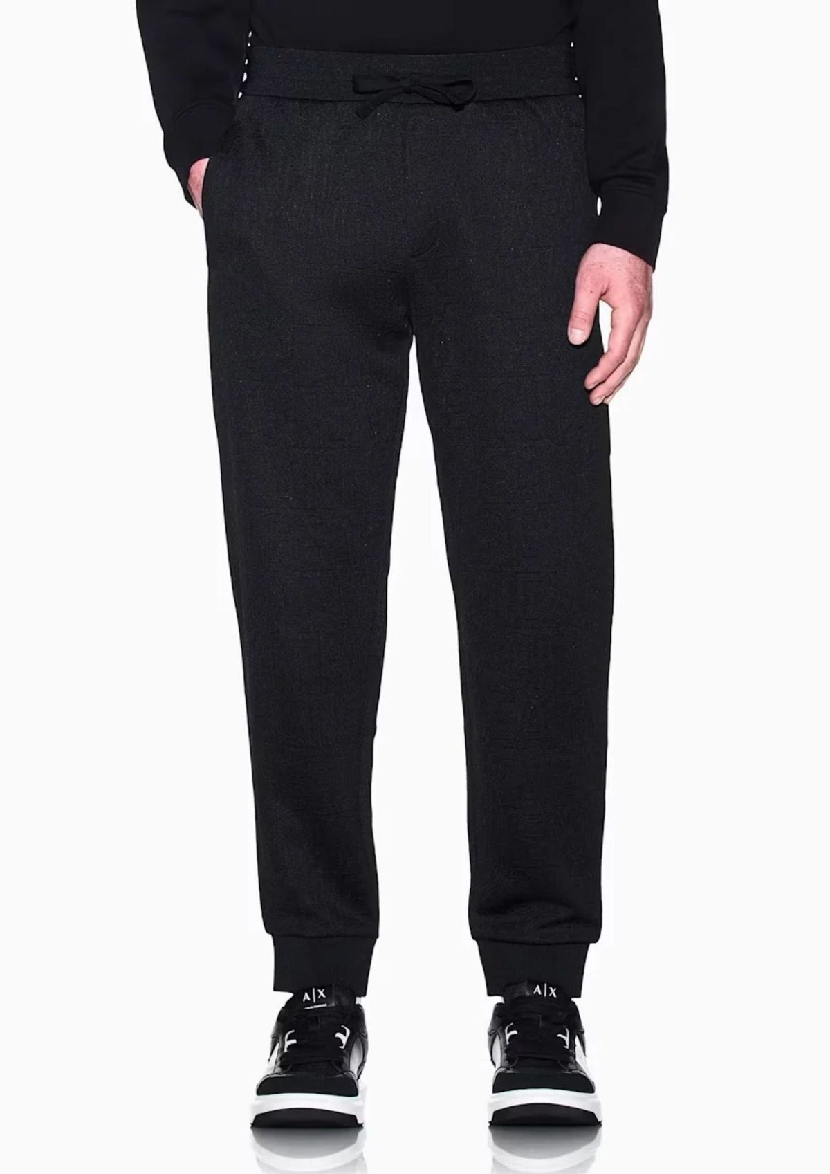 Pantaloni a vestibilità regular in jersey jacquard stretch Neri XM002907 AF21862 UC001 ARMANI EXCHANGE