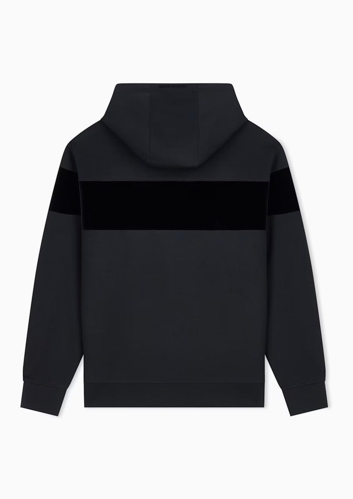 Felpa in modal stretch con cappuccio e banda in velluto Nera XM002923 AF19936 UC001 ARMANI EXCHANGE