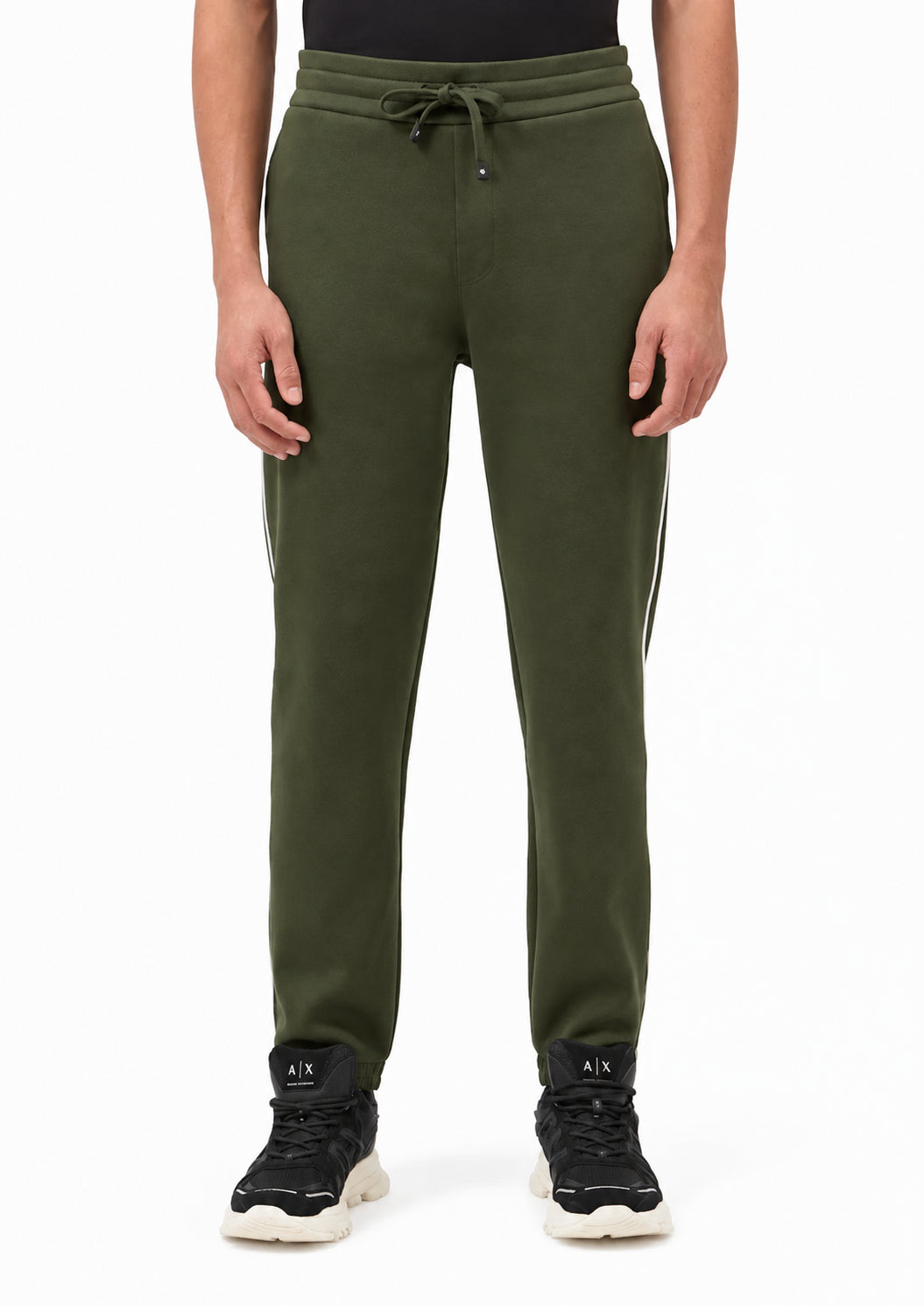Pantaloni vestibilità regular in jersey di cotone stretch Verde Pet XM002945 AF10818 U8123 ARMANI EXCHANGE