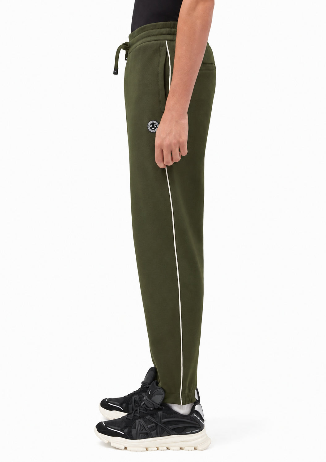 Pantaloni vestibilità regular in jersey di cotone stretch Verde Pet XM002945 AF10818 U8123 ARMANI EXCHANGE