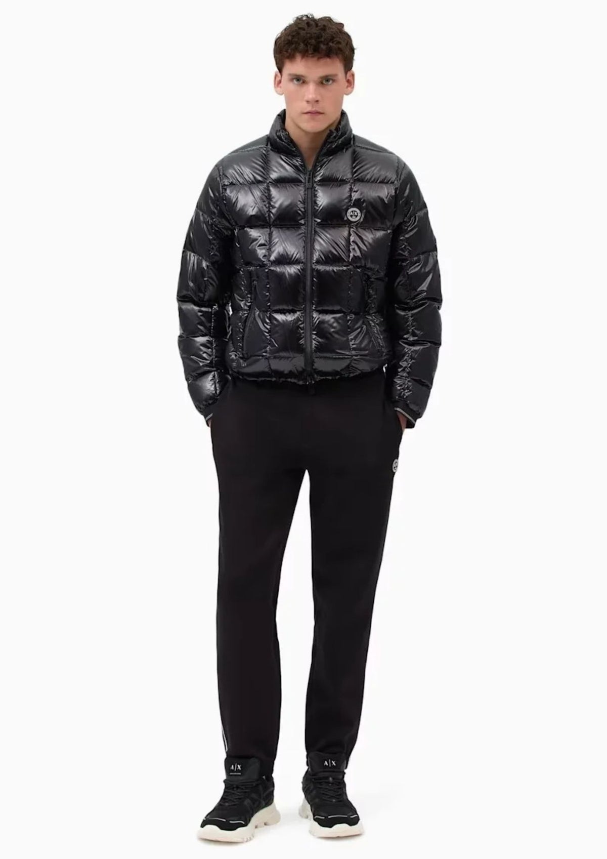 Pantaloni vestibilità regular in jersey di cotone stretch Neri XM002945 AF10818 UC001 ARMANI EXCHANGE