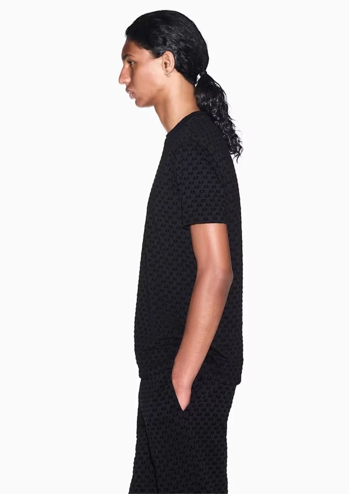 T-shirt in jersey di cotone con vestibilità regular Nera XM003079 AF10356 UC001 ARMANI EXCHANGE