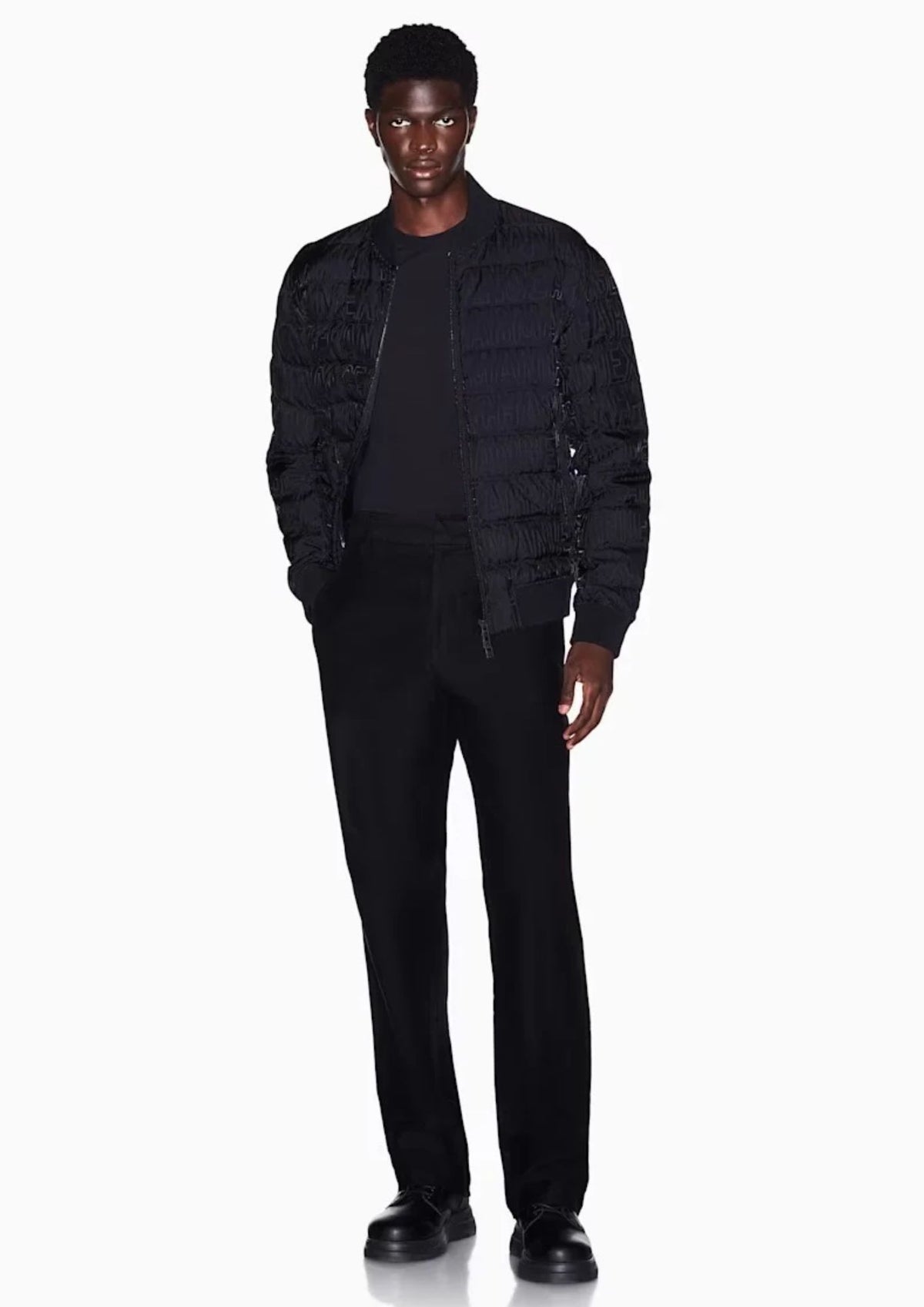 Piumino in nylon jacquard con dettagli in maglia Nero XM003310 AF28563 FC340 ARMANI EXCHANGE