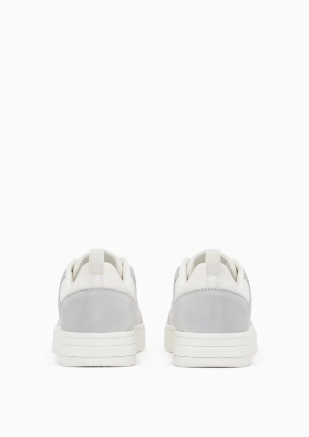 Sneakers in pelle con inserti in camoscio e motivo logo Bianche XM003388 AF27475 U0003 ARMANI EXCHANGE