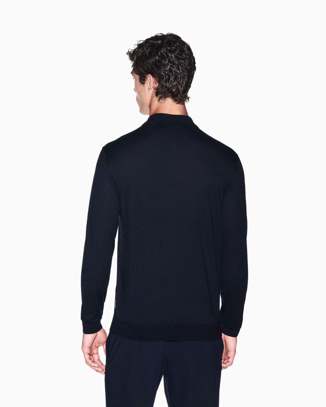 Polo in maglia Crossover in lyocell e lana Blu Navy XM003569 AF28778 UB101 ARMANI EXCHANGE