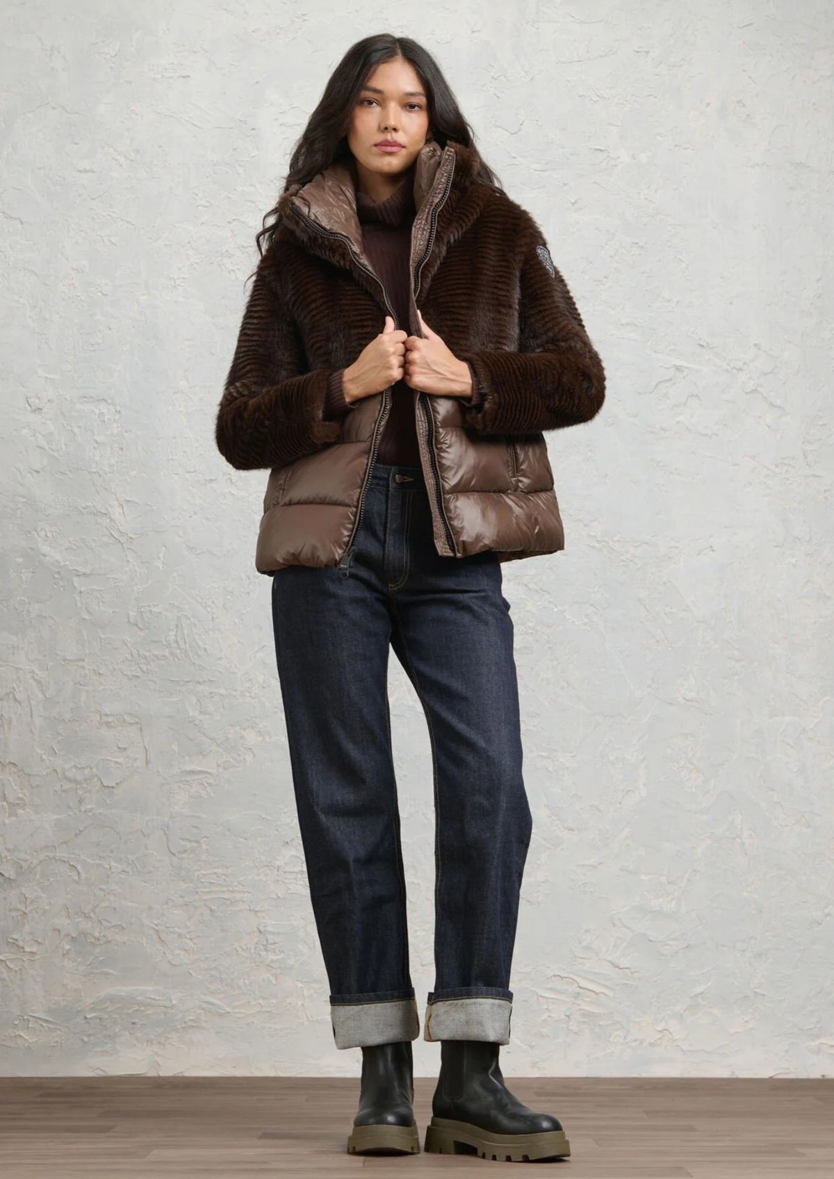 Giubbino Nylon Eco Pelliccia Fanevil Marrone BLDC02304 7685 30B BLAUER