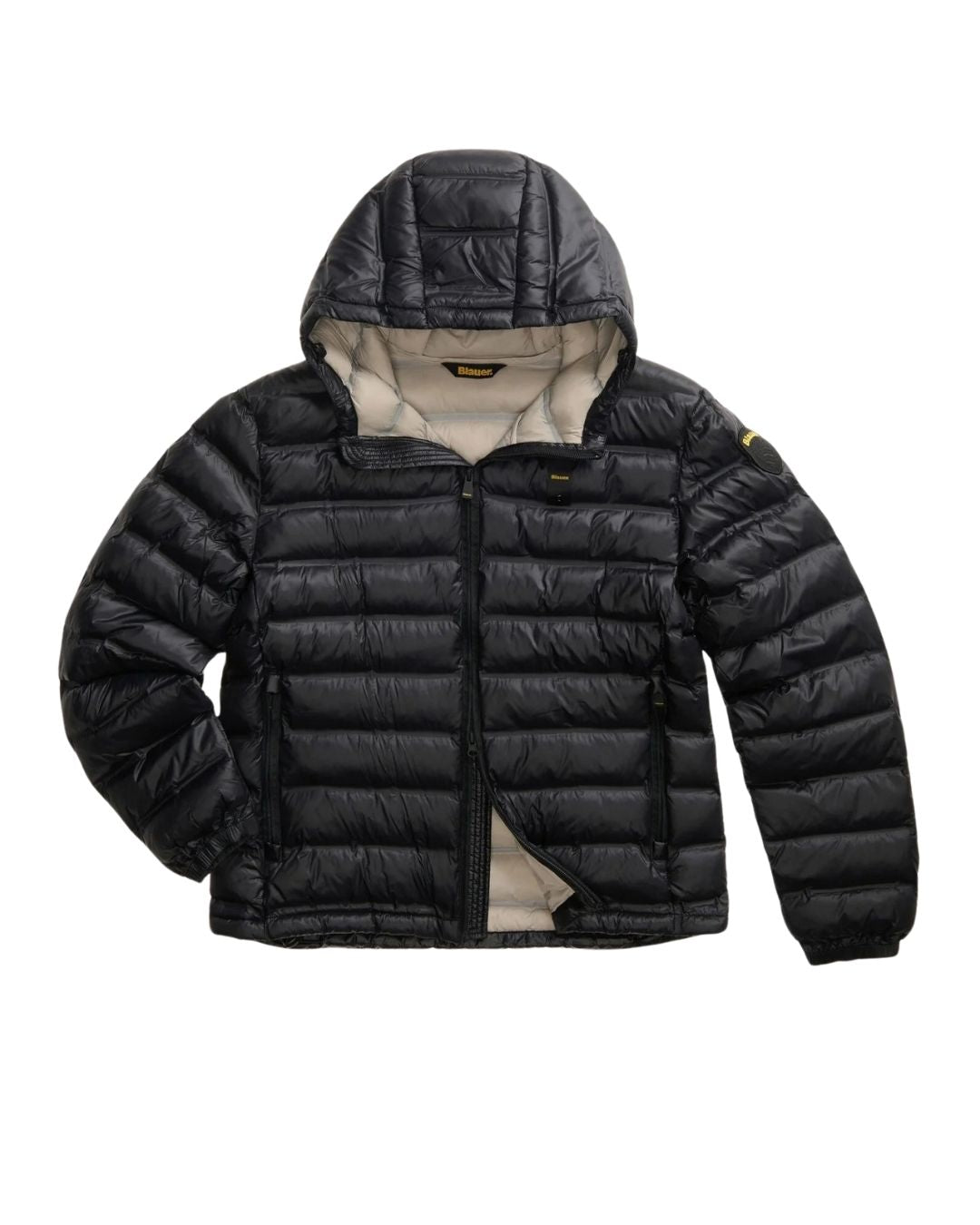 Giubbino Corto Imbottito Ovatta Termica Charles Nero Int. Grigio Nebbia BLUC02218 7284 999EB BLAUER