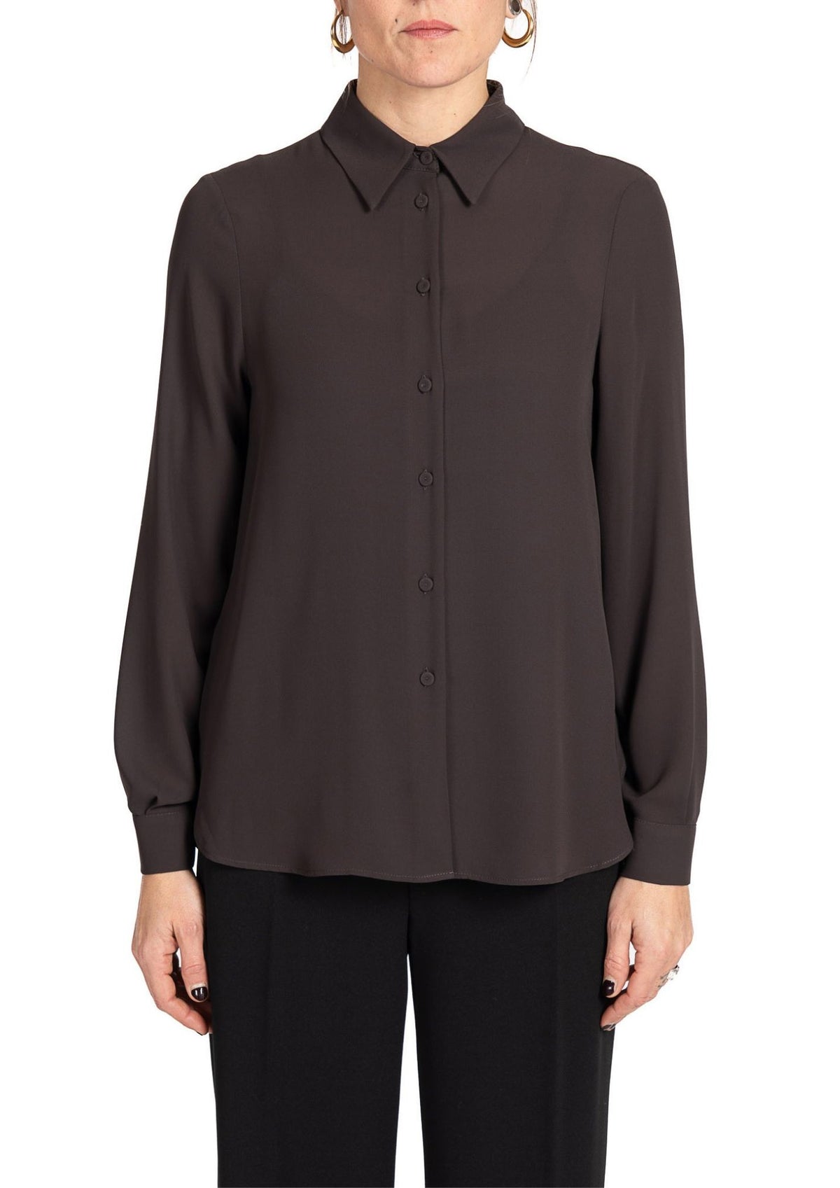 Camicia Donna con Colletto Classico Moro 5032R003196N 32 DIANA GALLESI
