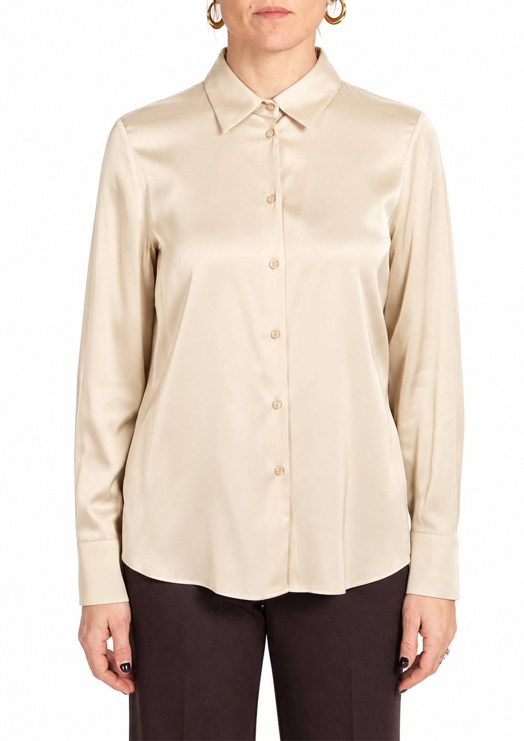 Camicia Donna in Raso Crema 5383R003210N A2 DIANA GALLESI