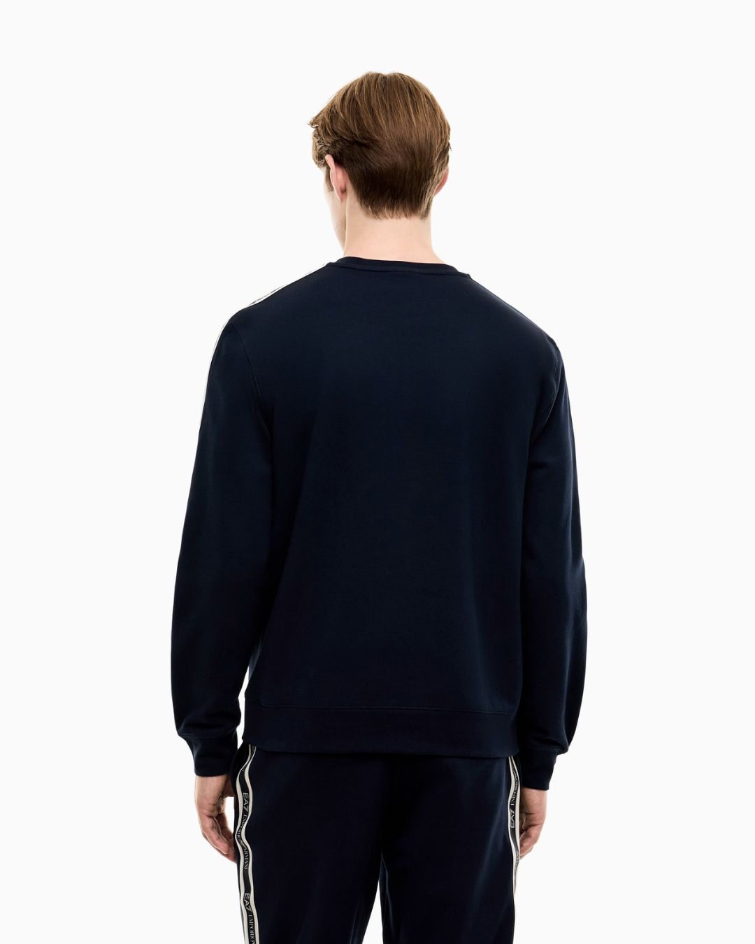 Felpa Logo Series regular in jersey Blu Navy 7M002195 AF10377 UB102 EA7 EMPORIO ARMANI