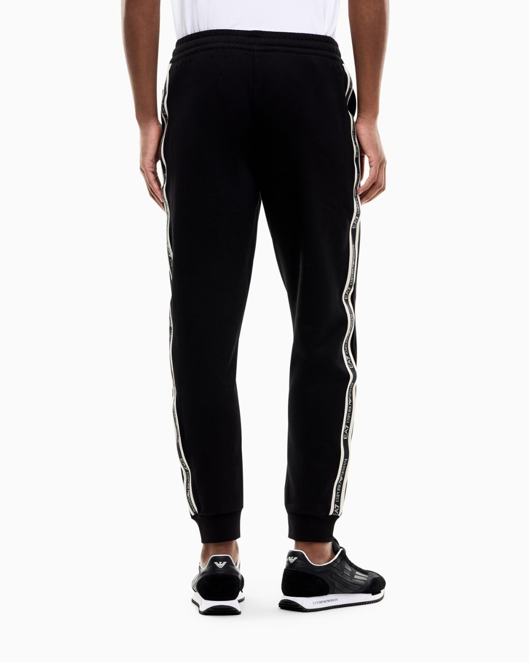 Pantaloni Logo Series slim con bande laterali Nero 7M002198 AF10377 UC001 EA7 EMPORIO ARMANI