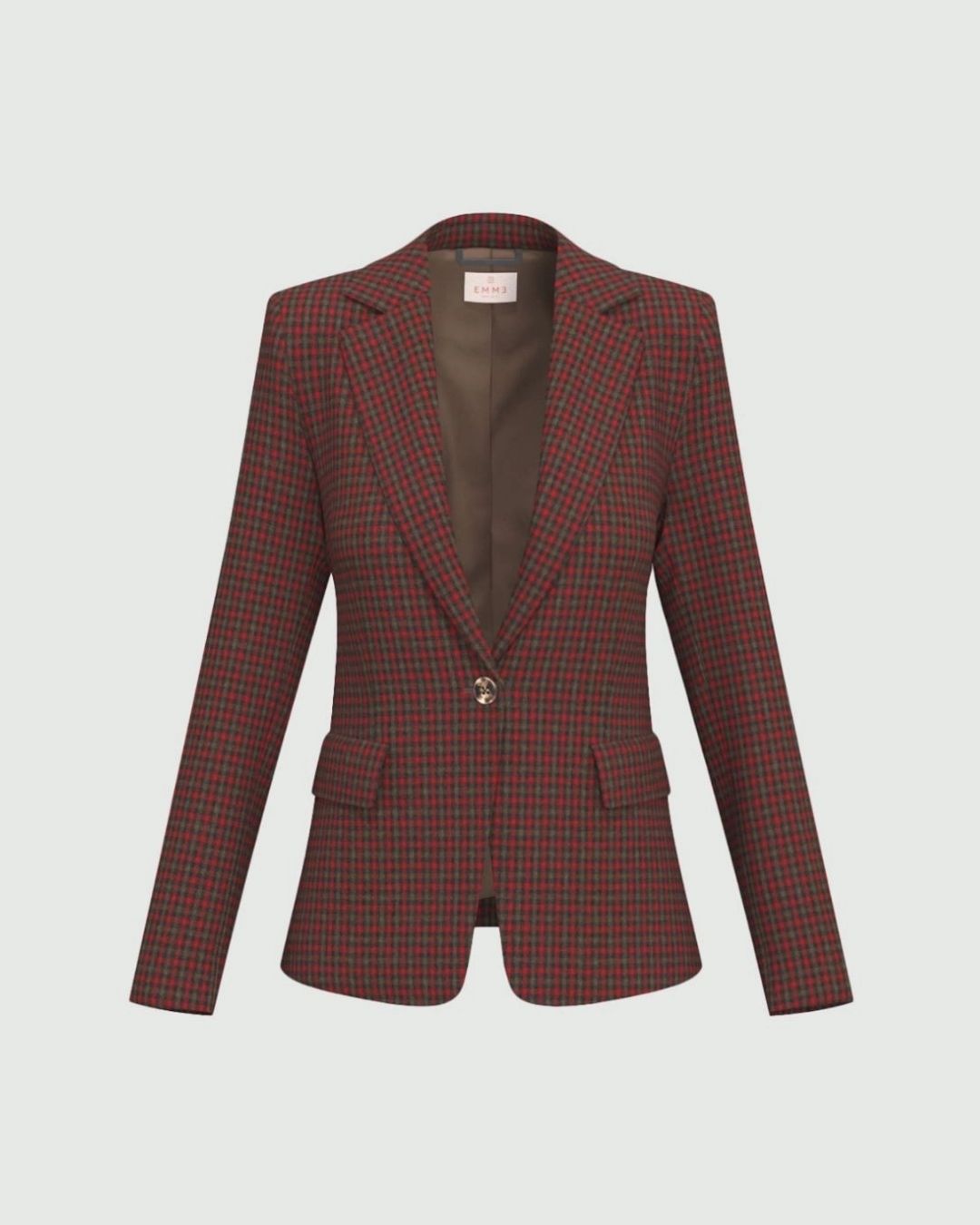 Blazer monopetto in flanella stretch Emmraso Rosso 2625046032200 007 EMME MARELLA