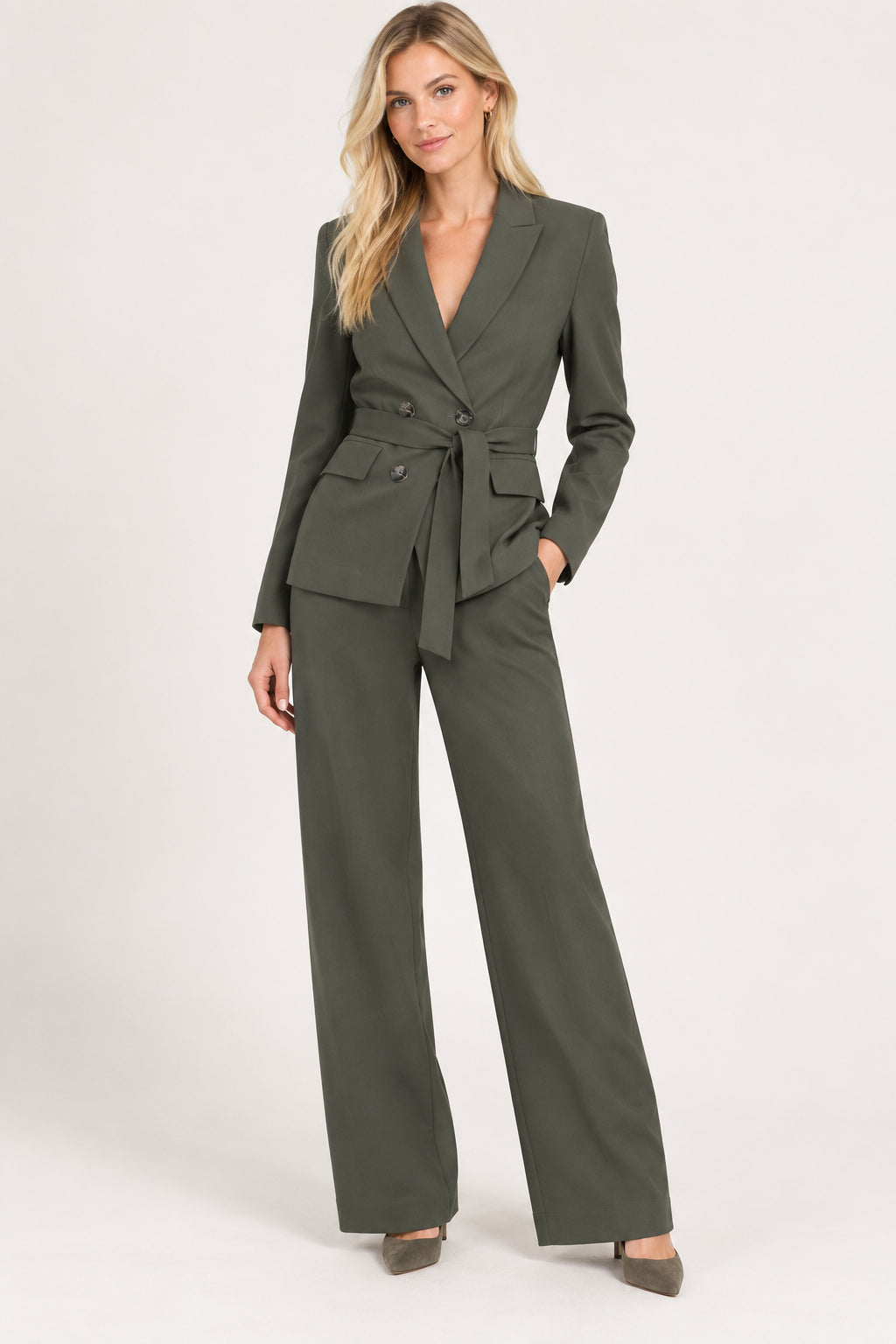Emme Marella Tailleur Donna Emmvoliera Verde Sottobosco 2625096051200 002 EMME MARELLA