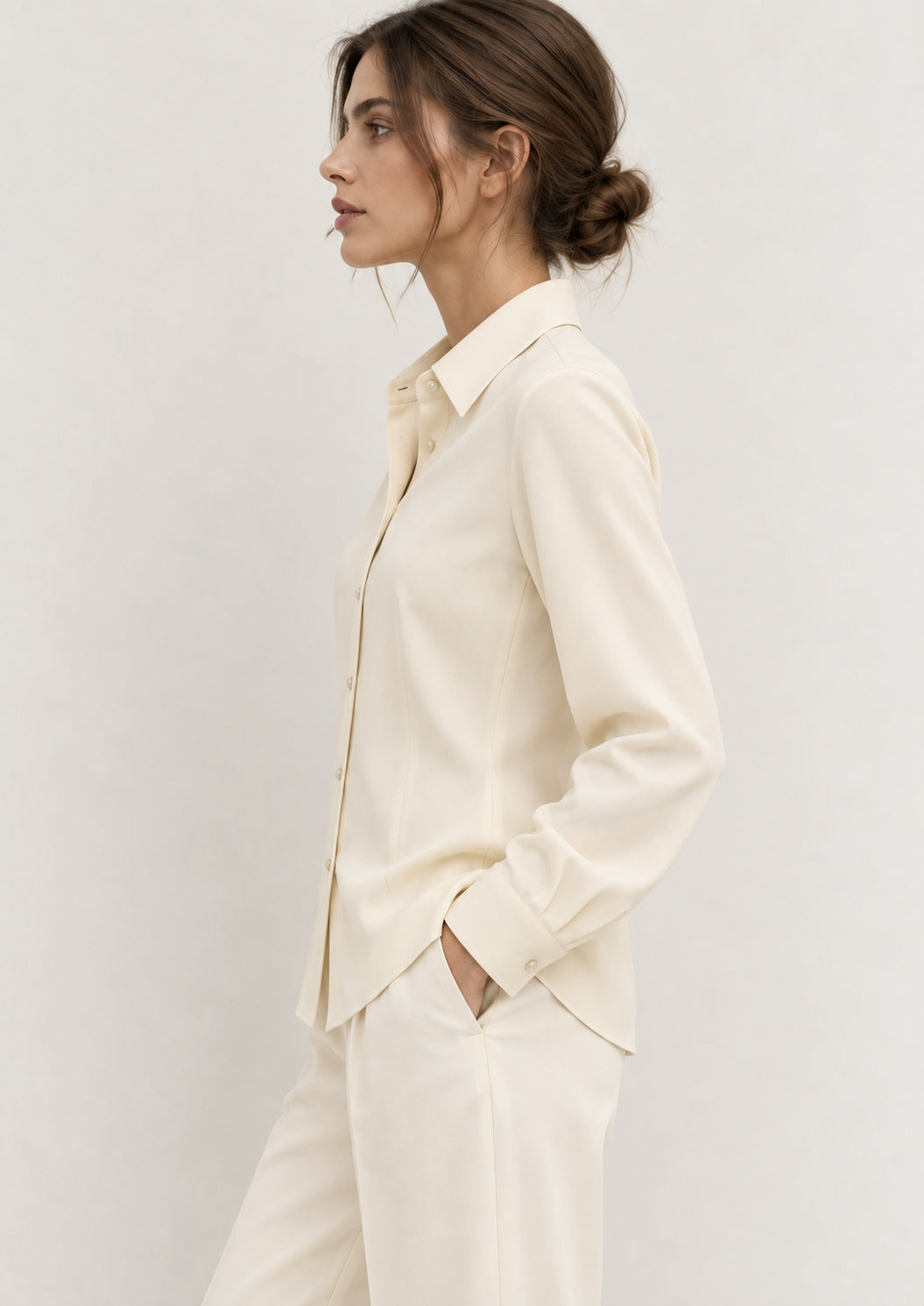 Emme Marella Camicia Donna Emmscalata Avorio 2625116071200 002 EMME MARELLA