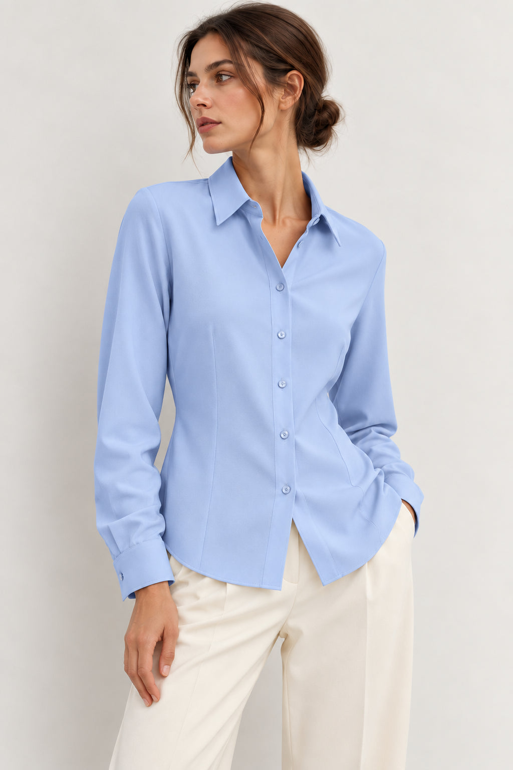 Emme Marella Camicia Donna Emmscalata Celeste 2625116071200 004 EMME MARELLA