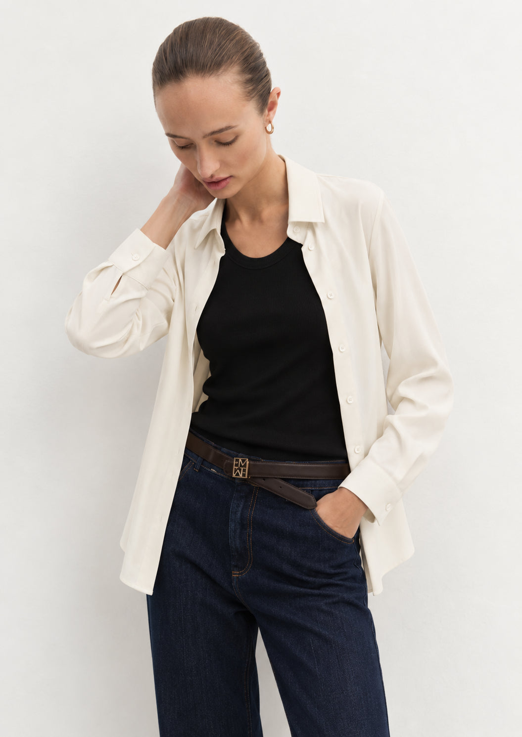 Emme Marella Camicia Donna Emmedro Bianco Avorio 2625116081200 001 EMME MARELLA