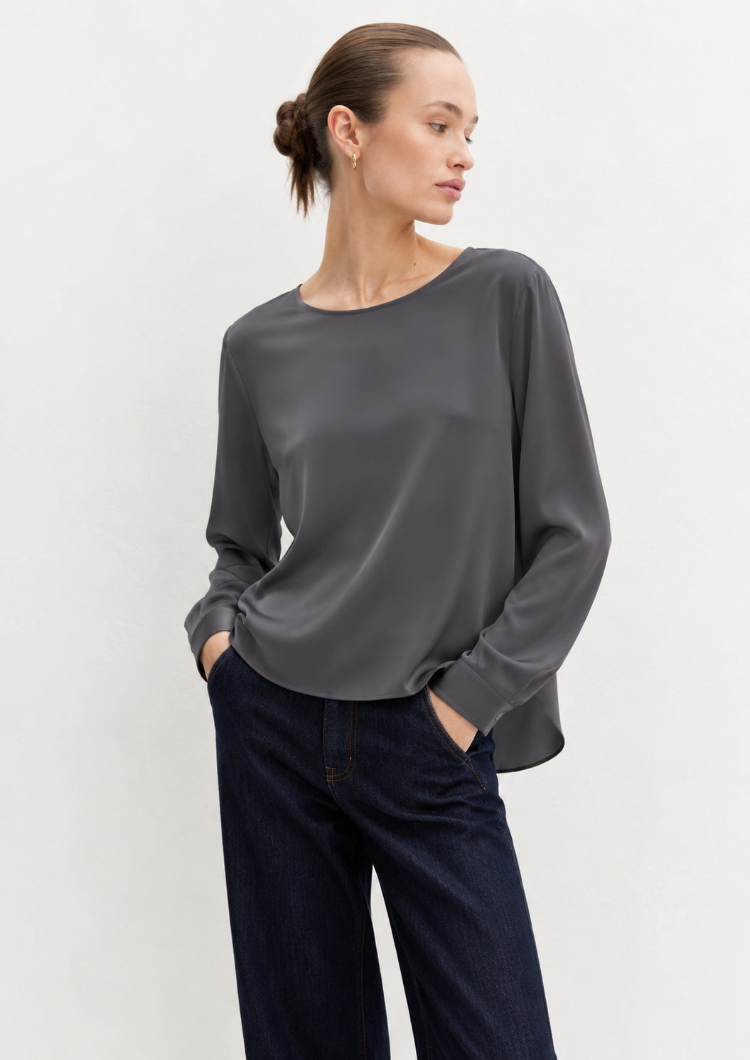 Emme Marella Blusa Donna Emmcursore Grigio Ardesia 2625116091200 015 EMME MARELLA