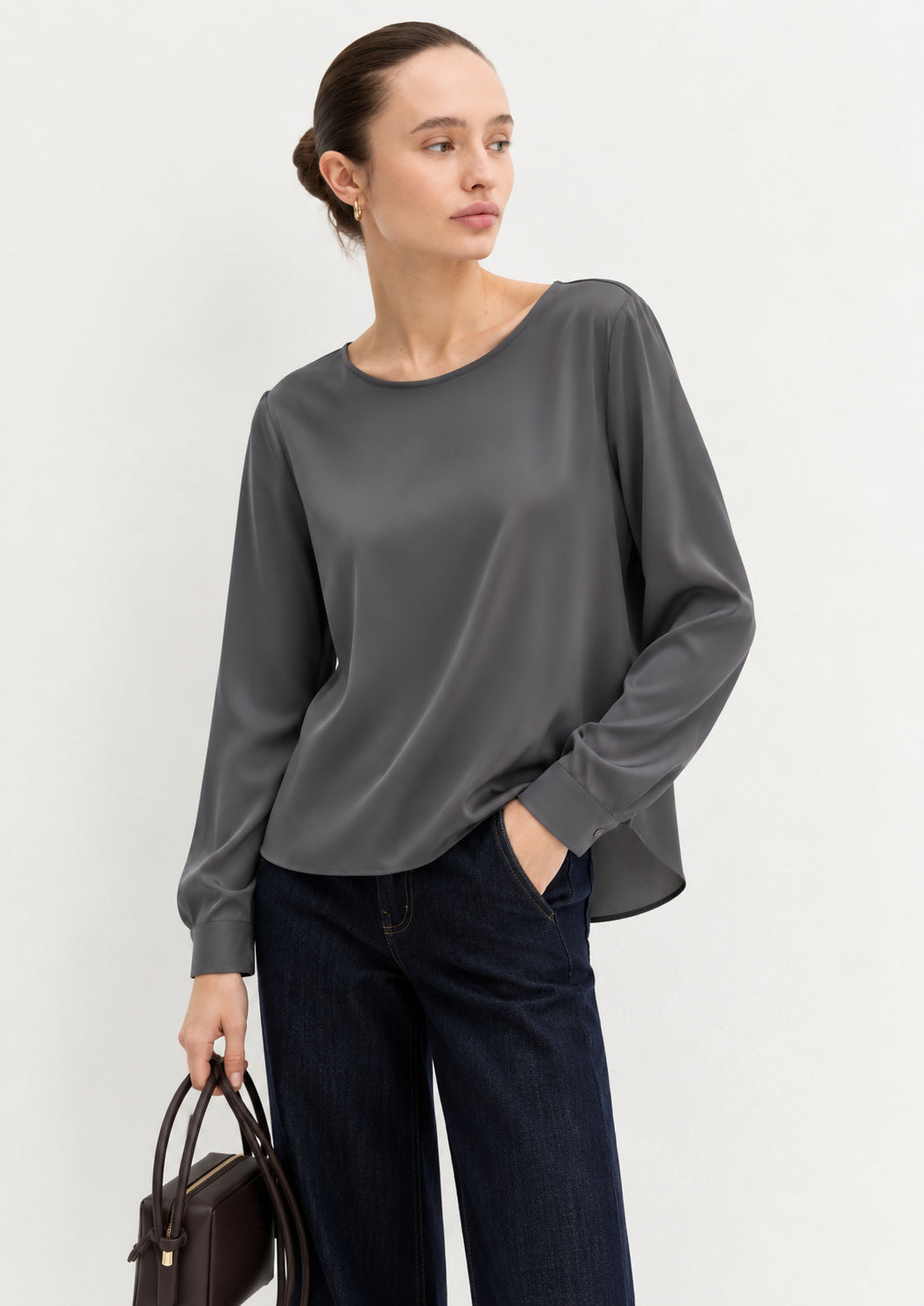 Emme Marella Blusa Donna Emmcursore Grigio Ardesia 2625116091200 015 EMME MARELLA