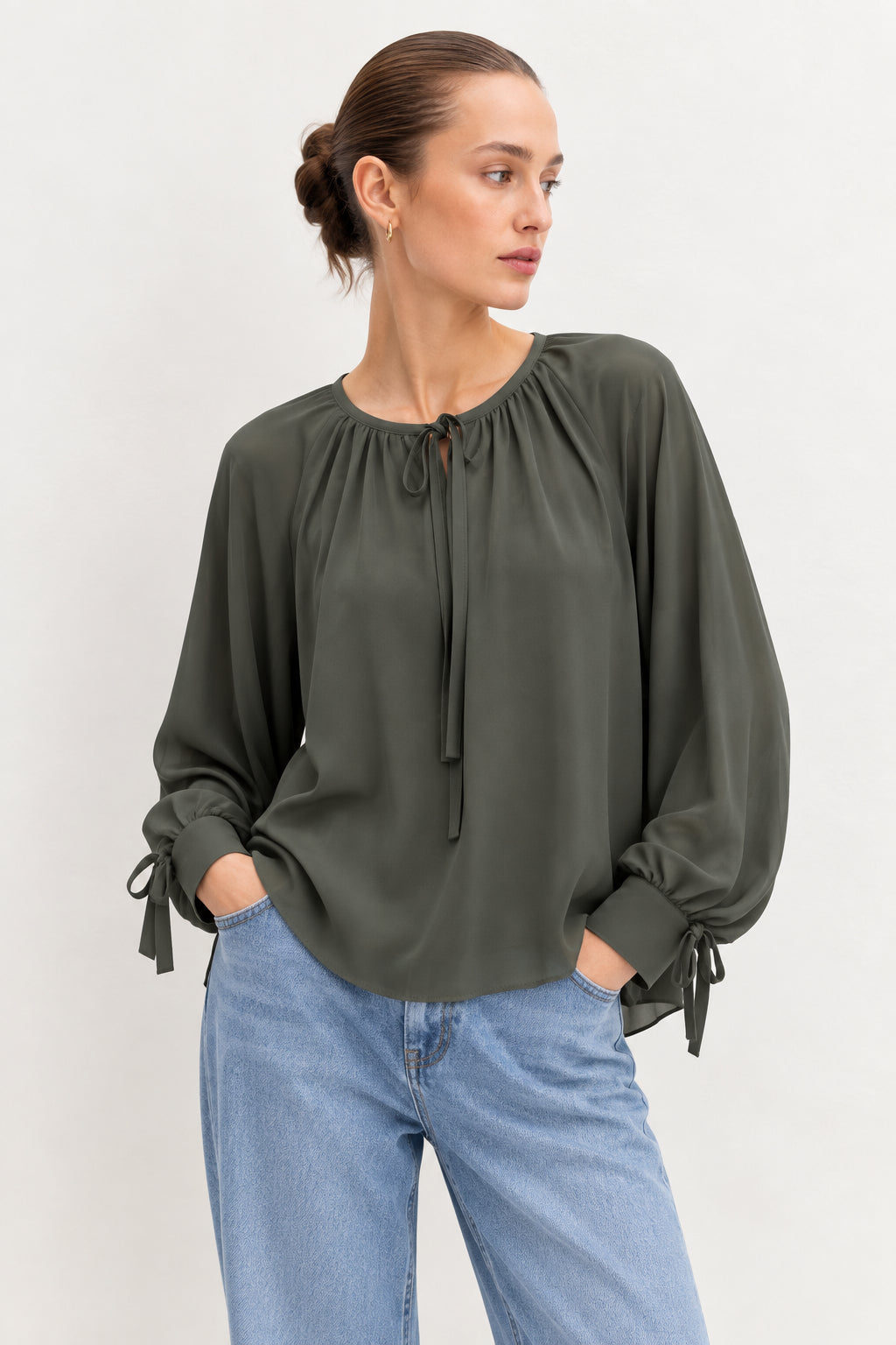 Emme Marella Camicia Donna Emmoschea Verde Sottobosco 2625116131200 004 EMME MARELLA
