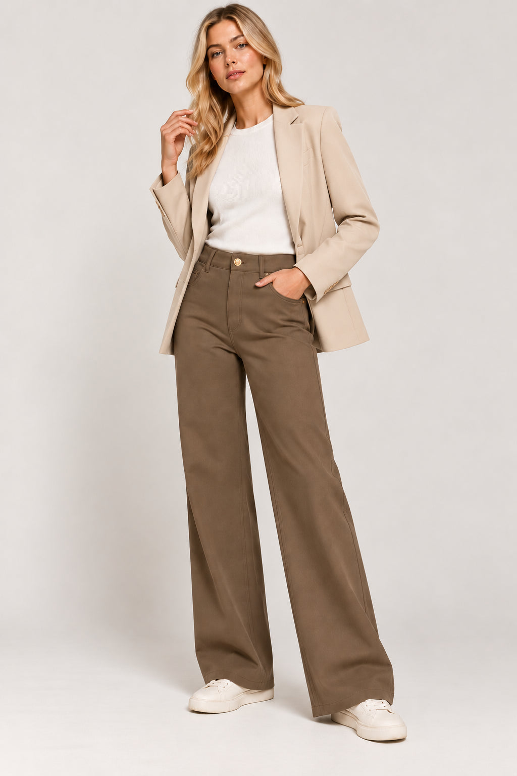 Emme Marella Pantalone Donna Emmfuxia Tabacco 2625136061200 002 EMME MARELLA