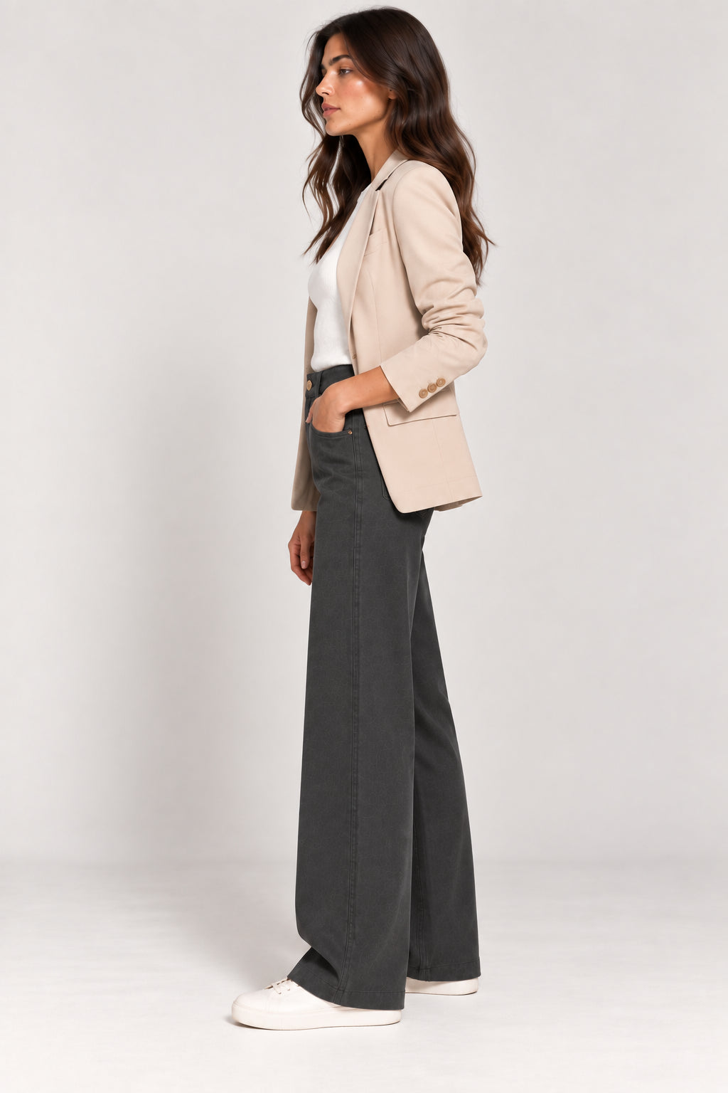 Emme Marella Pantalone Donna Emmfuxia Grigio Antracite 2625136061200 006 EMME MARELLA