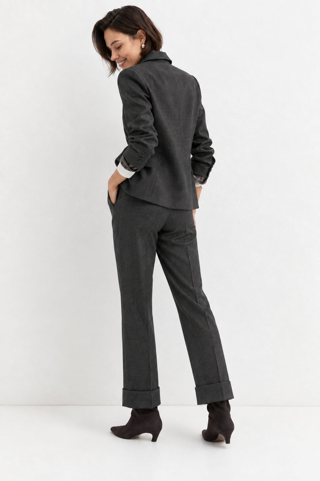 Emme Marella Pantalone Donna Emmflirt Grigio Antracite 2625136082200 010 EMME MARELLA