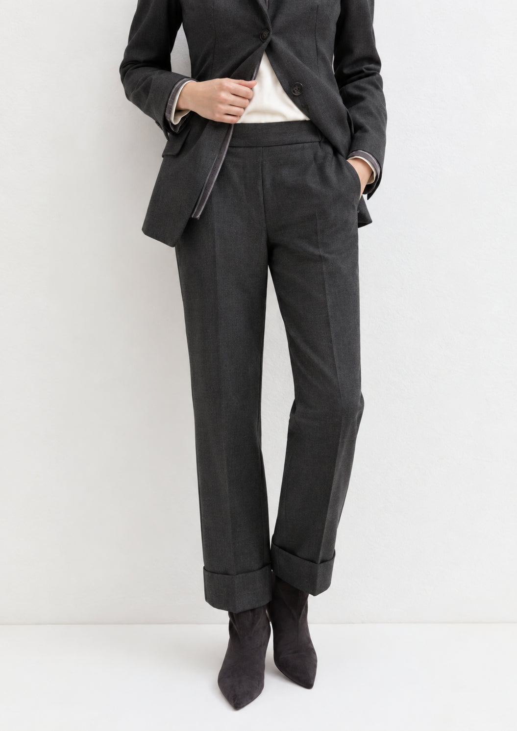 Emme Marella Pantalone Donna Emmflirt Grigio Antracite 2625136082200 010 EMME MARELLA