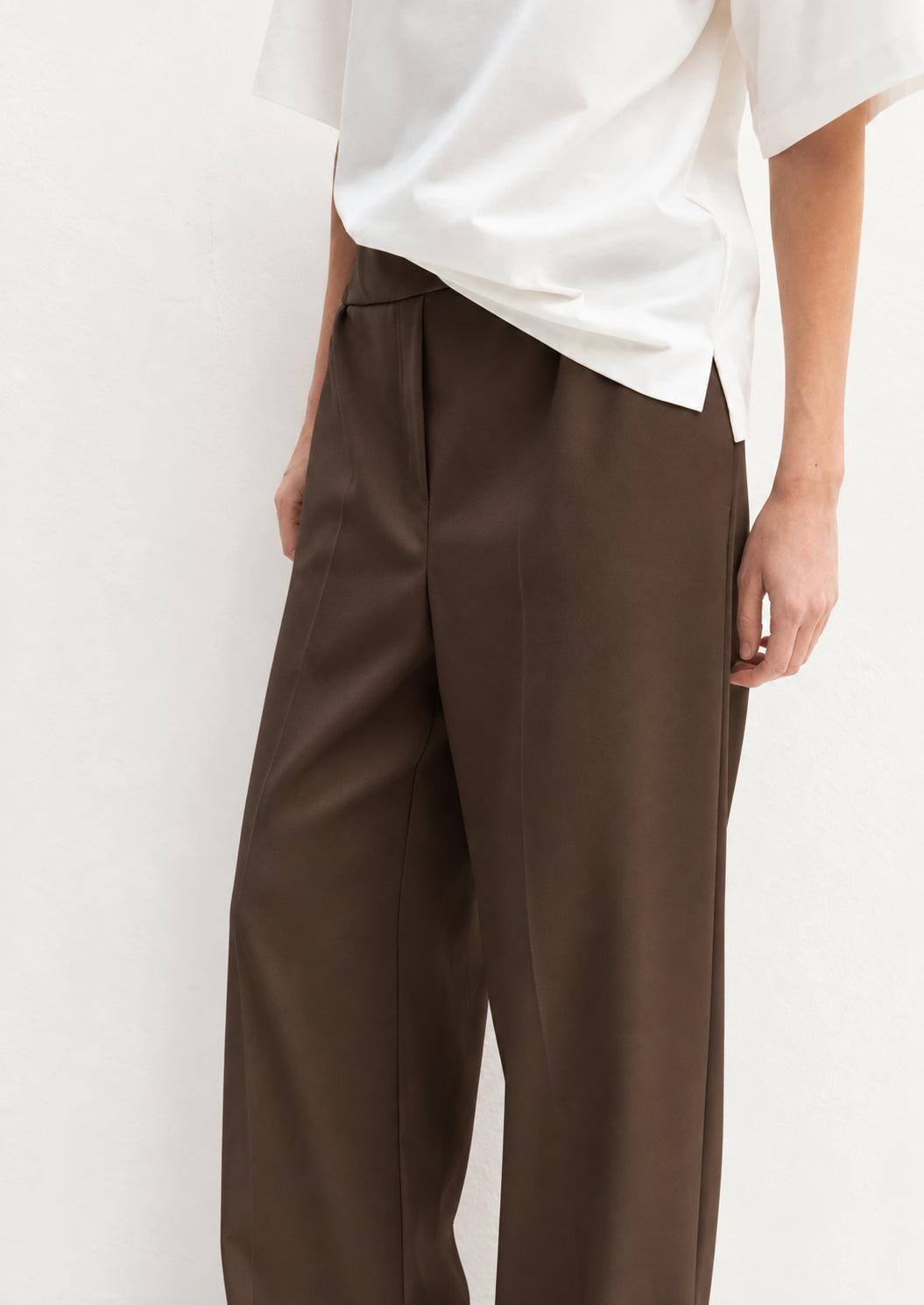 Pantalone dritto in flanella stretch Emmfiesta Testa di Moro 2625136111200 007 EMME MARELLA