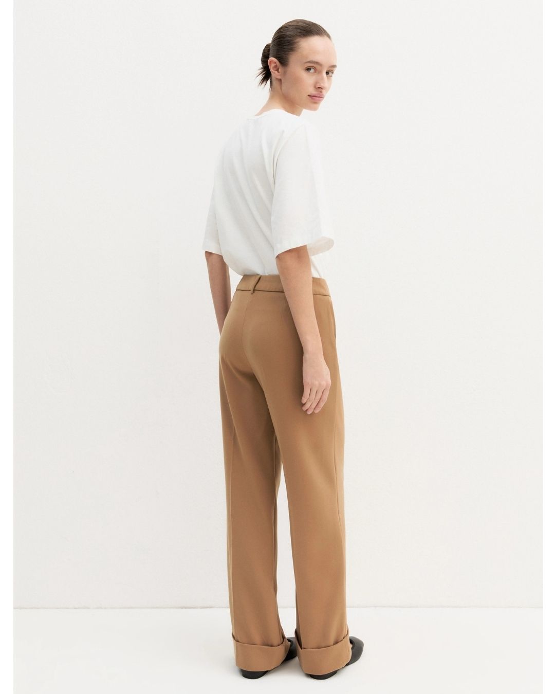 Pantalone in twill stretch Emmbevanda Cammello 2625136191200 001 EMME MARELLA
