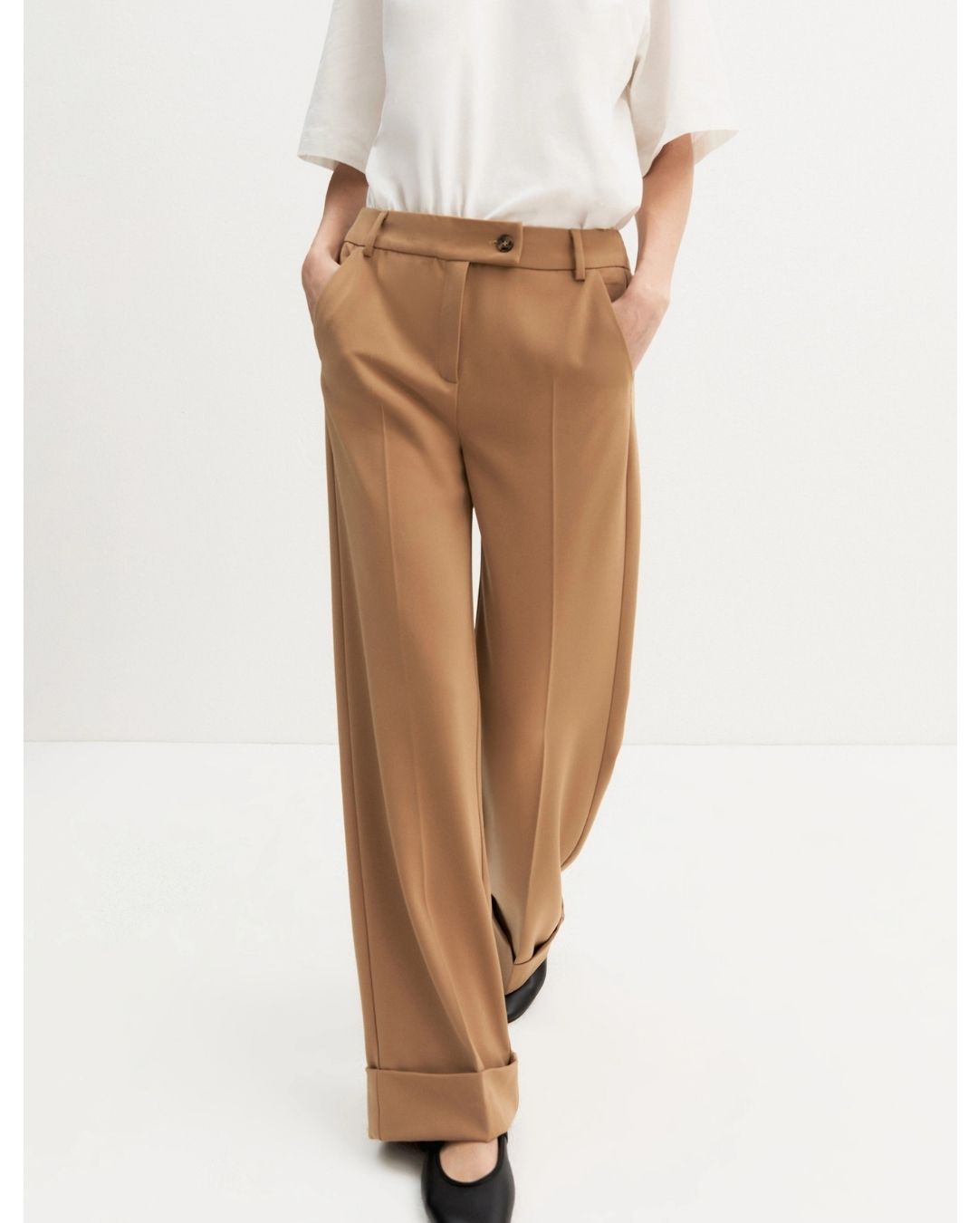 Pantalone in twill stretch Emmbevanda Cammello 2625136191200 001 EMME MARELLA