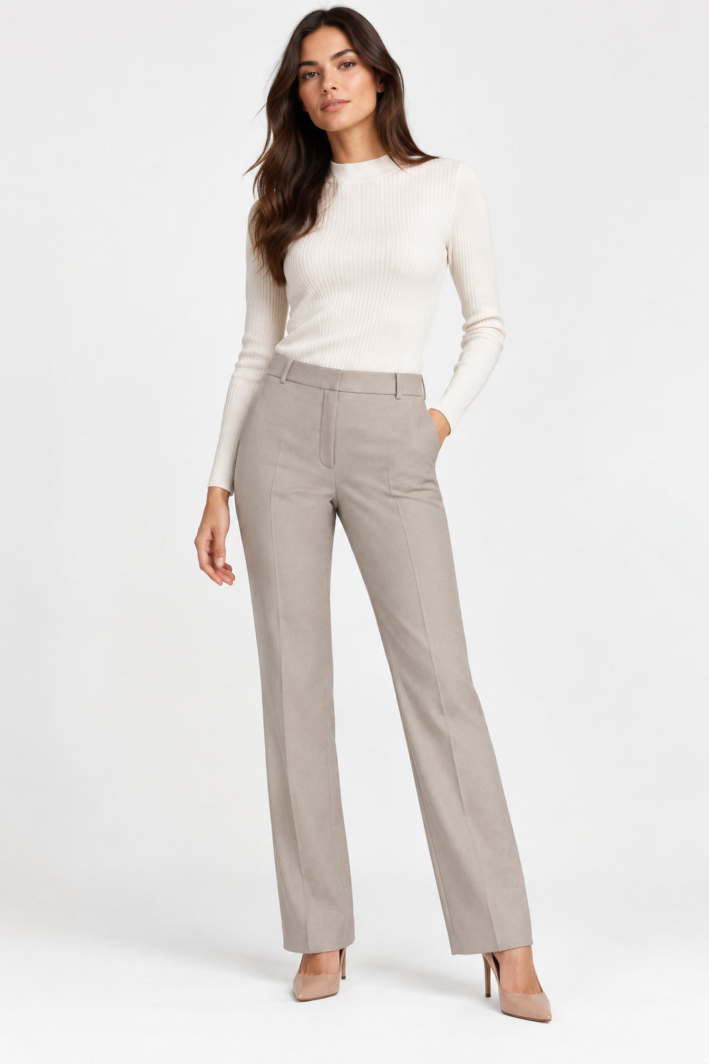 Emme Marella Pantalone Donna Emmpalpiti1 Ecru 2625136231200 004 EMME MARELLA