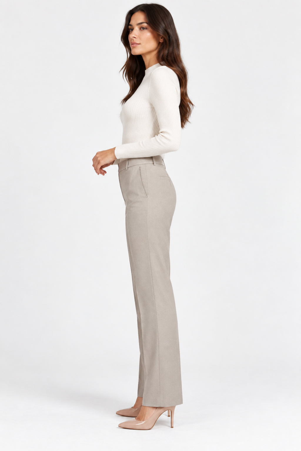 Emme Marella Pantalone Donna Emmpalpiti1 Ecru 2625136231200 004 EMME MARELLA