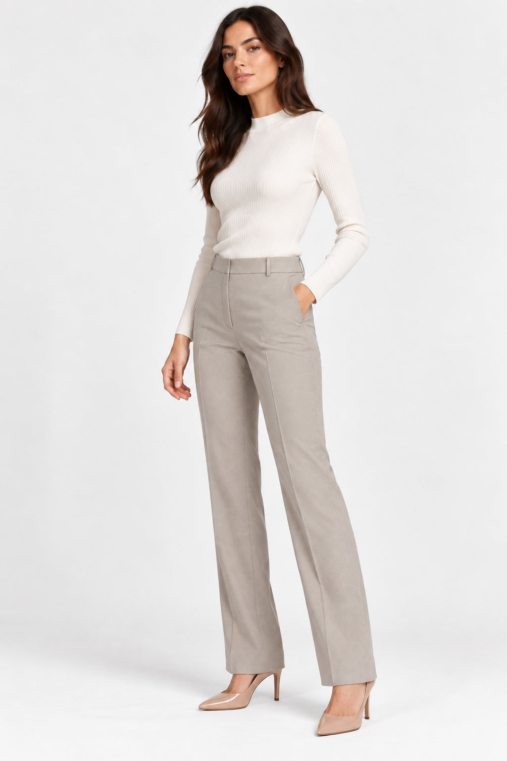 Emme Marella Pantalone Donna Emmpalpiti1 Ecru 2625136231200 004 EMME MARELLA