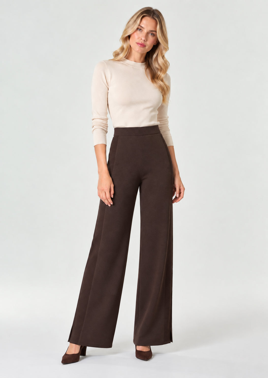 Pantalone in viscosa stretch Emmfoggia Testa di Moro 2625336011200 008 EMME MARELLA