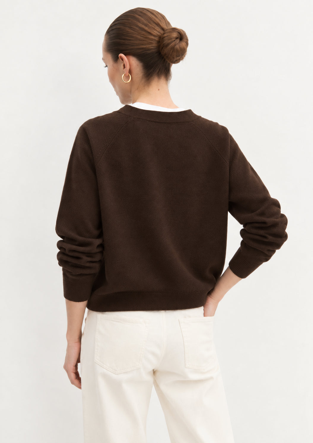 Cardigan dritto in viscosa stretch Emmbacini Testa di Moro 2625346041200 008 EMME MARELLA
