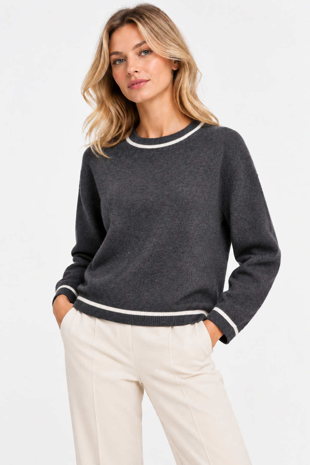 Maglia in filato lana e cashmere Emmegrege Grigio Scuro Melange 2625366241200 011 EMME MARELLA