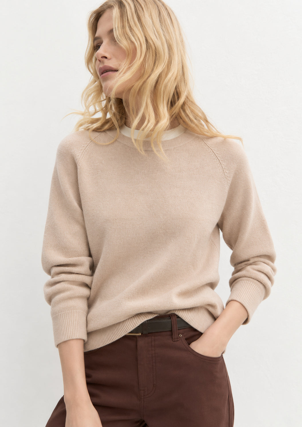 Maglia in viscosa stretch Emmtunica Sabbia 2625366291200 006 EMME MARELLA
