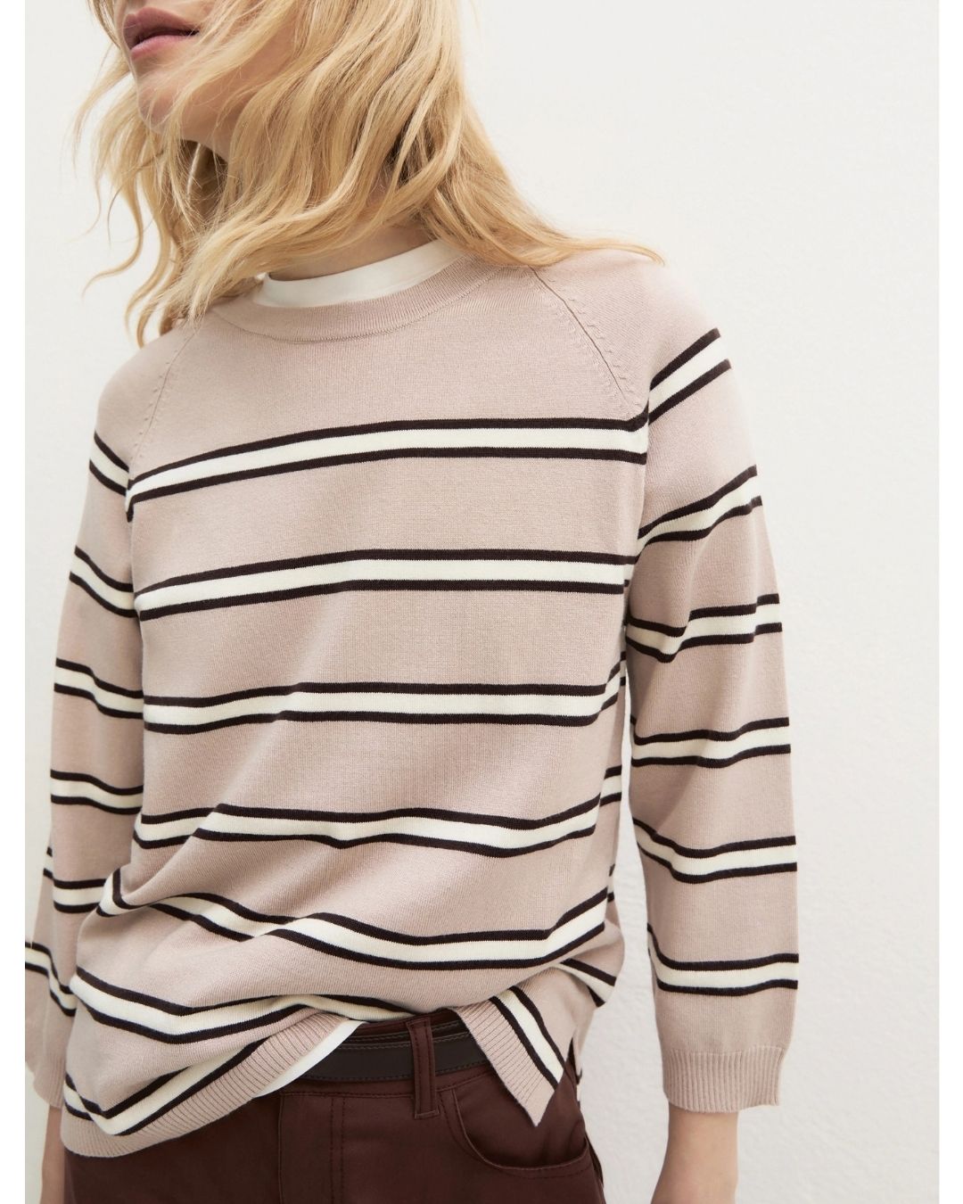 Maglia in viscosa stretch Emmtunica Sabbia 2625366291200 010 EMME MARELLA