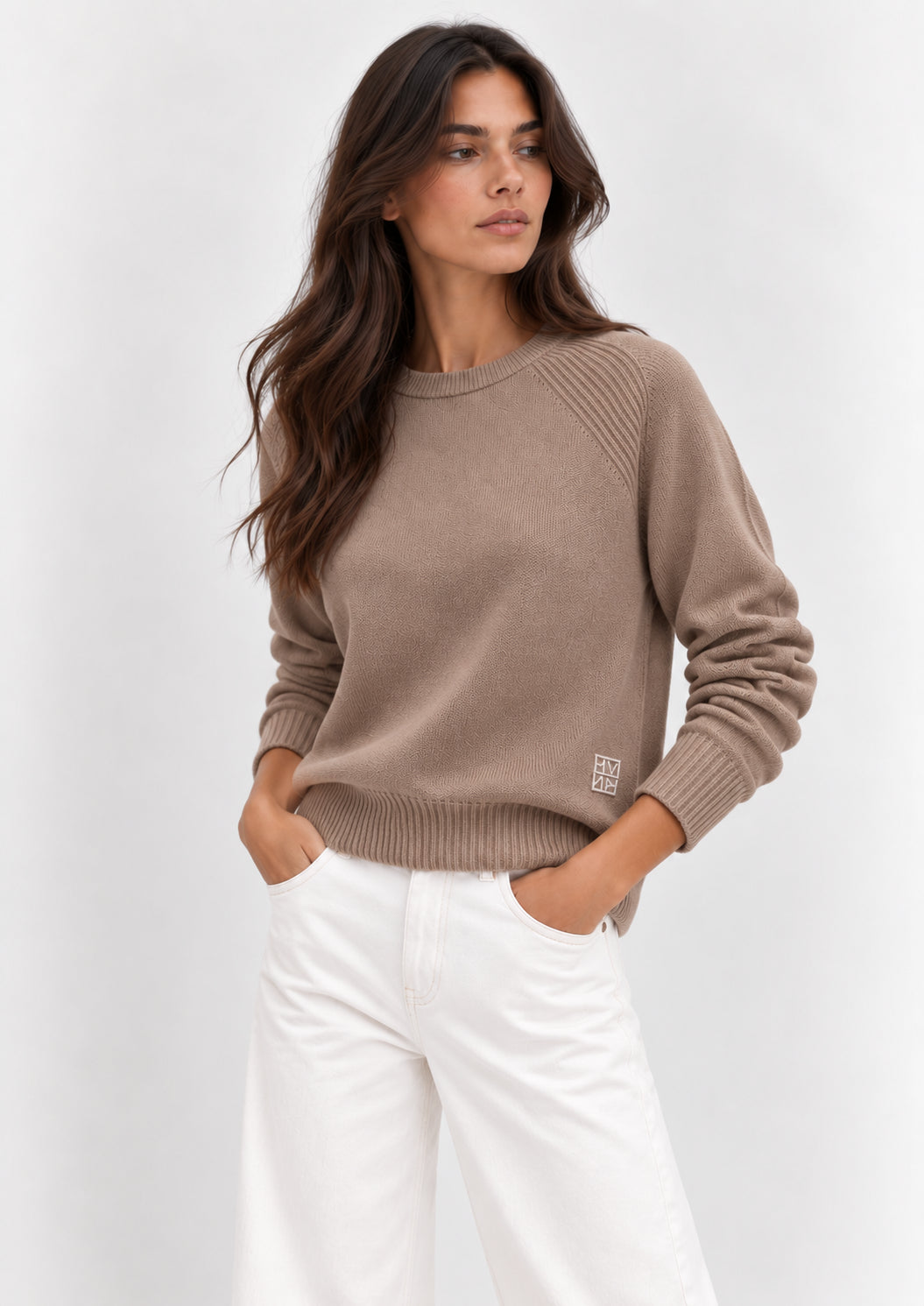 Maglia in filato di misto viscosa stretch Emmdanza Beige 2625366301200 005 EMME MARELLA