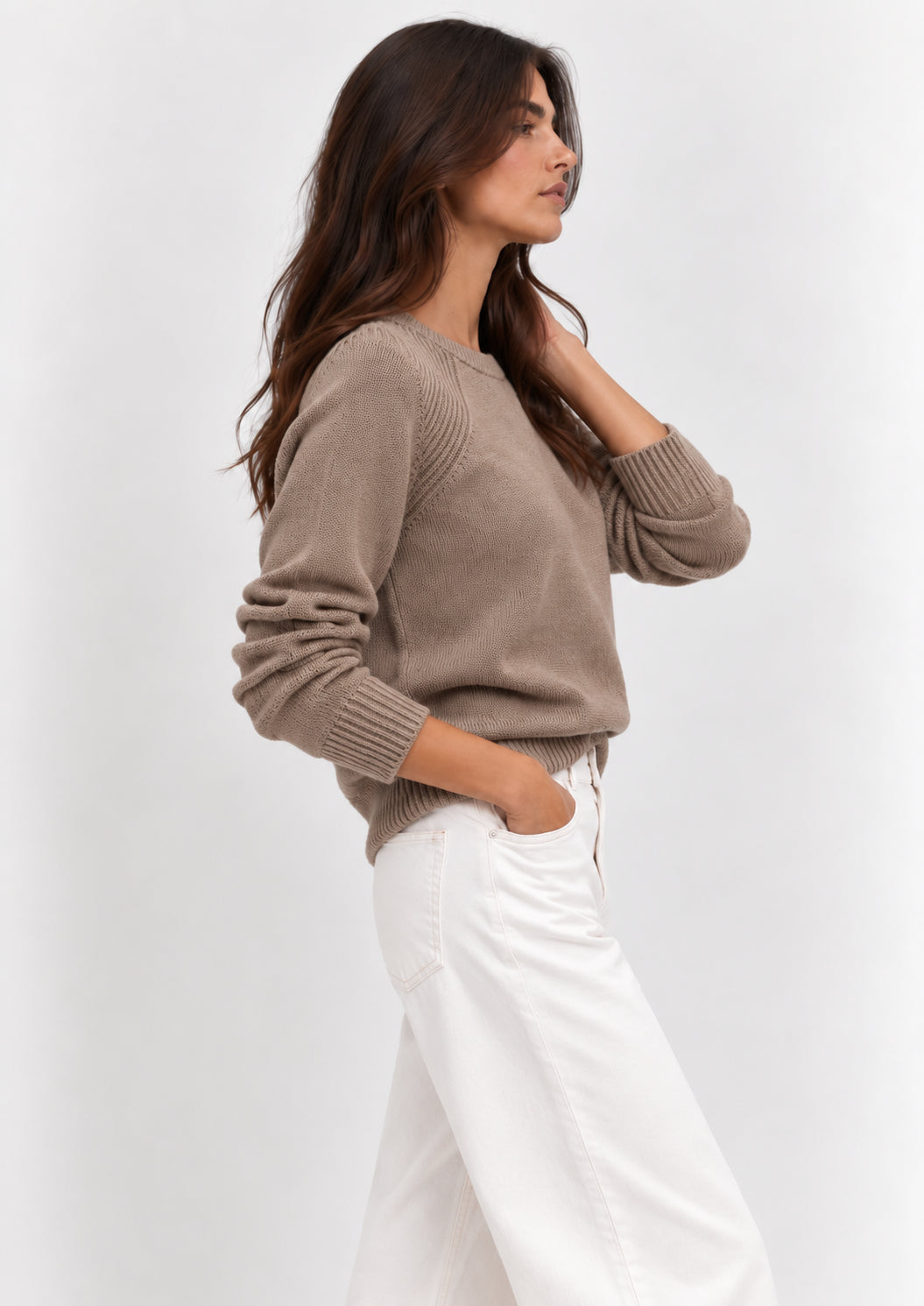 Maglia in filato di misto viscosa stretch Emmdanza Beige 2625366301200 005 EMME MARELLA