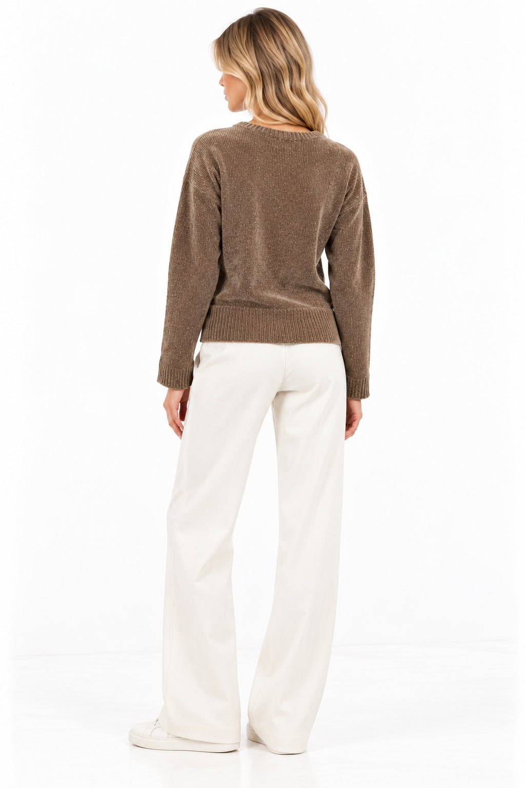 Maglia in filato di ciniglia lurex Emmaestro Marrone 2625366322200 004 EMME MARELLA