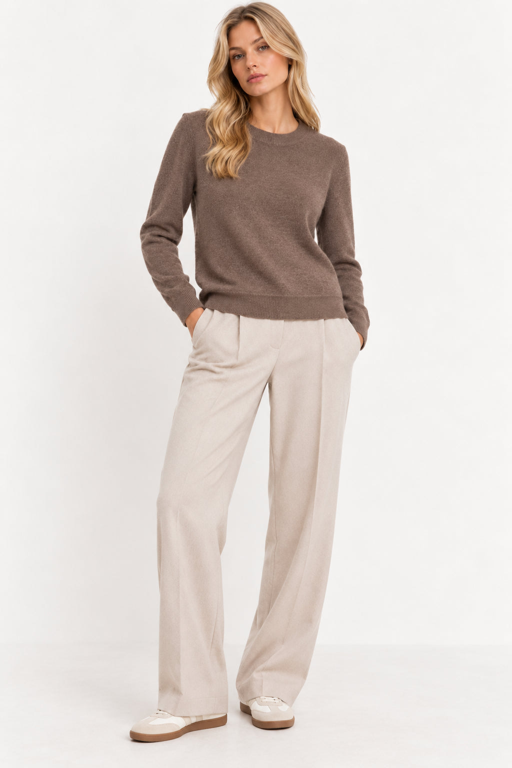 Maglia in lana e cashmere Emmlaccio Tortora 2625366361200 004 EMME MARELLA