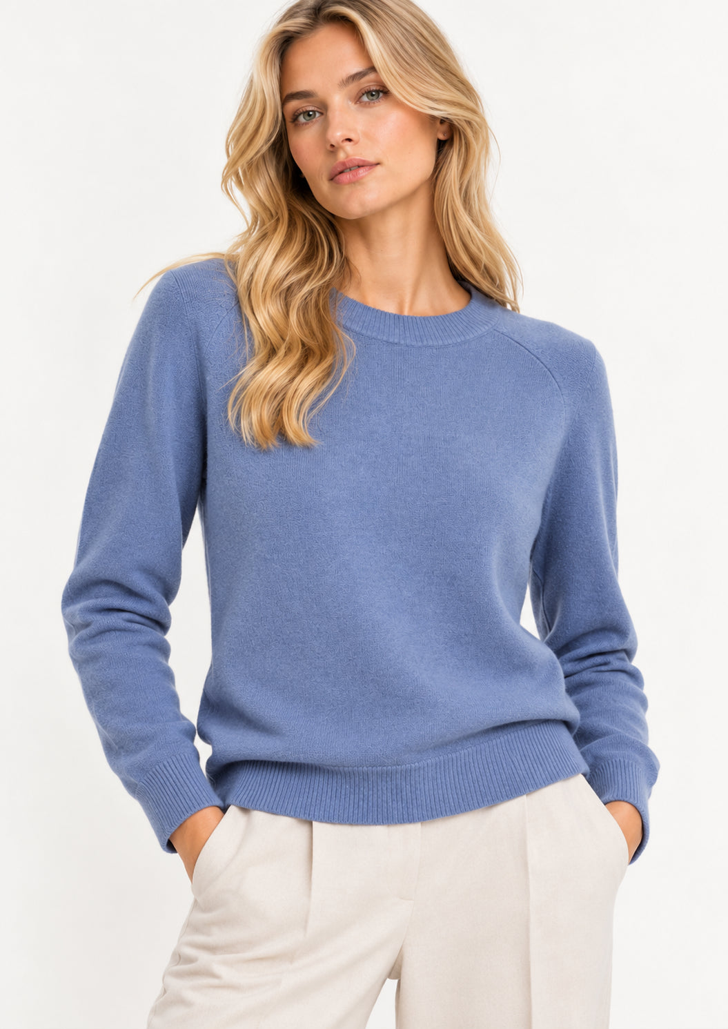 Maglia in lana e cashmere Emmlaccio Blu Ortensia 2625366361200 007 EMME MARELLA