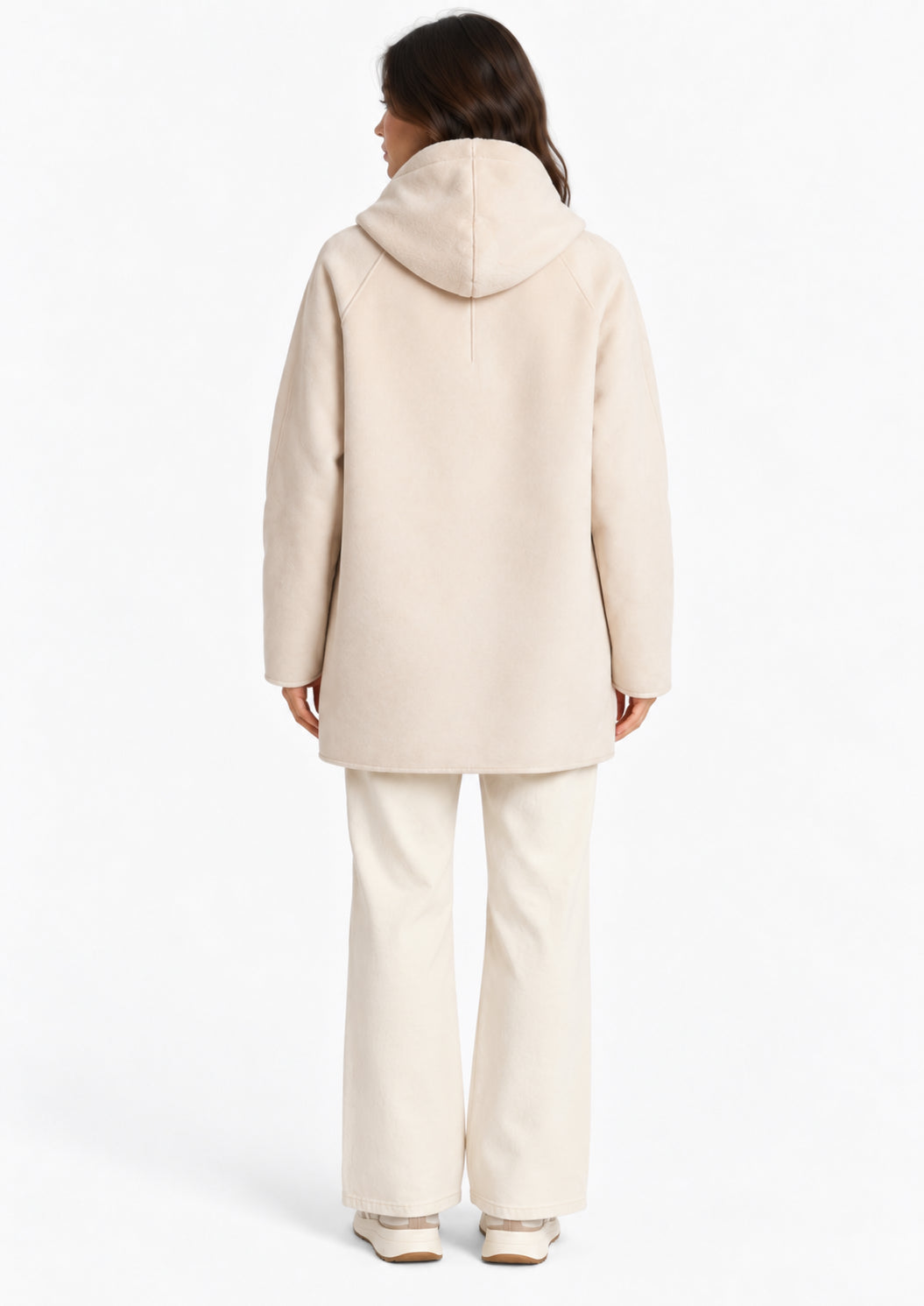 Parka in jersey dal finish vellutato reversibile Emmottone Beige 2625456061200 001 EMME MARELLA